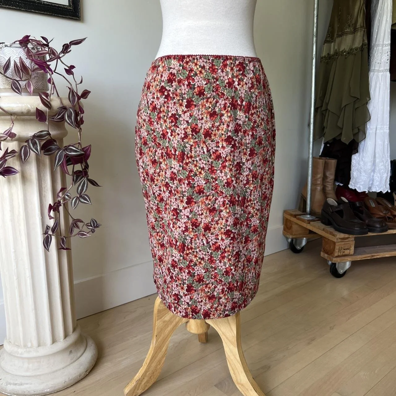 Vintage Floral Mini Skirt