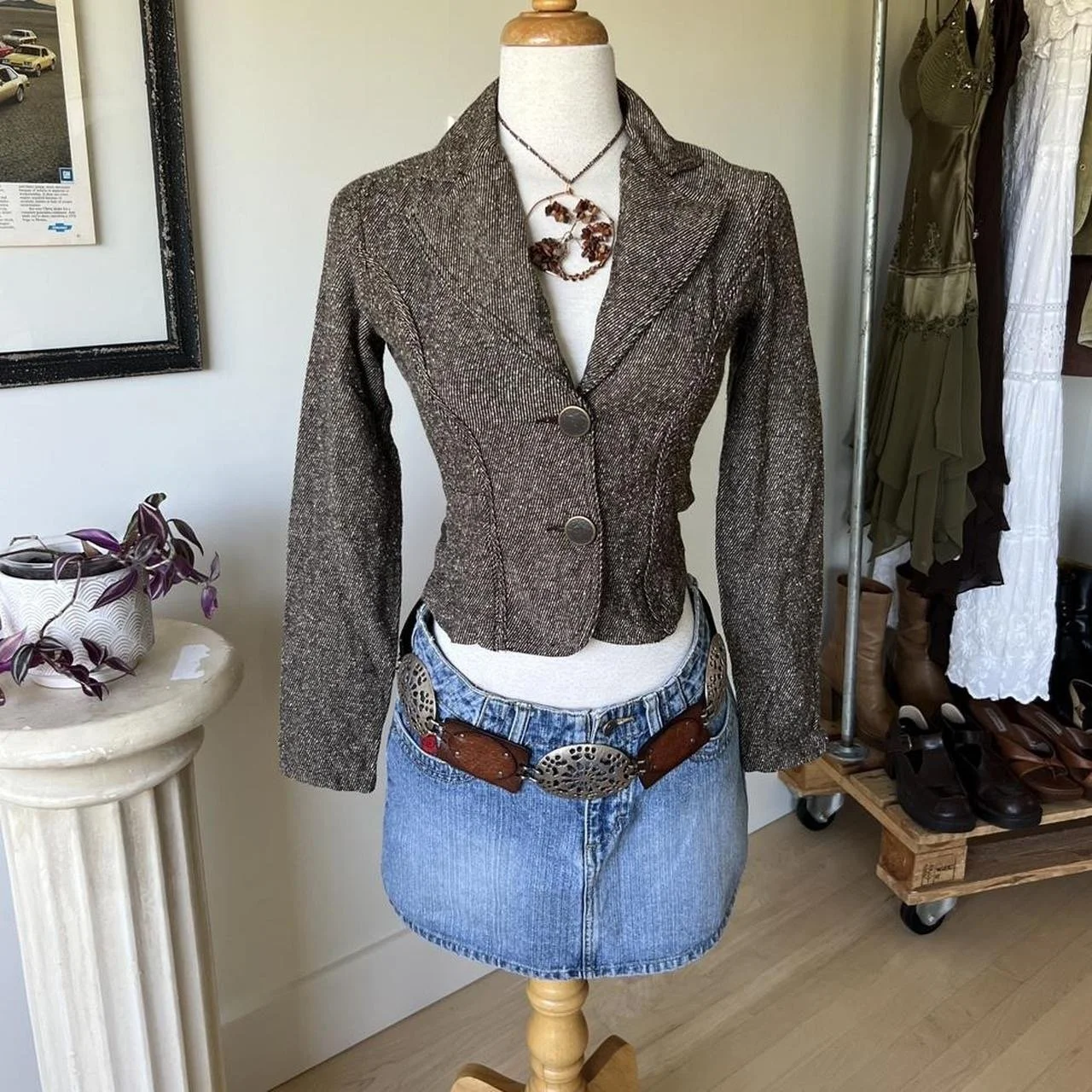 Vintage Brown Cropped Jacket