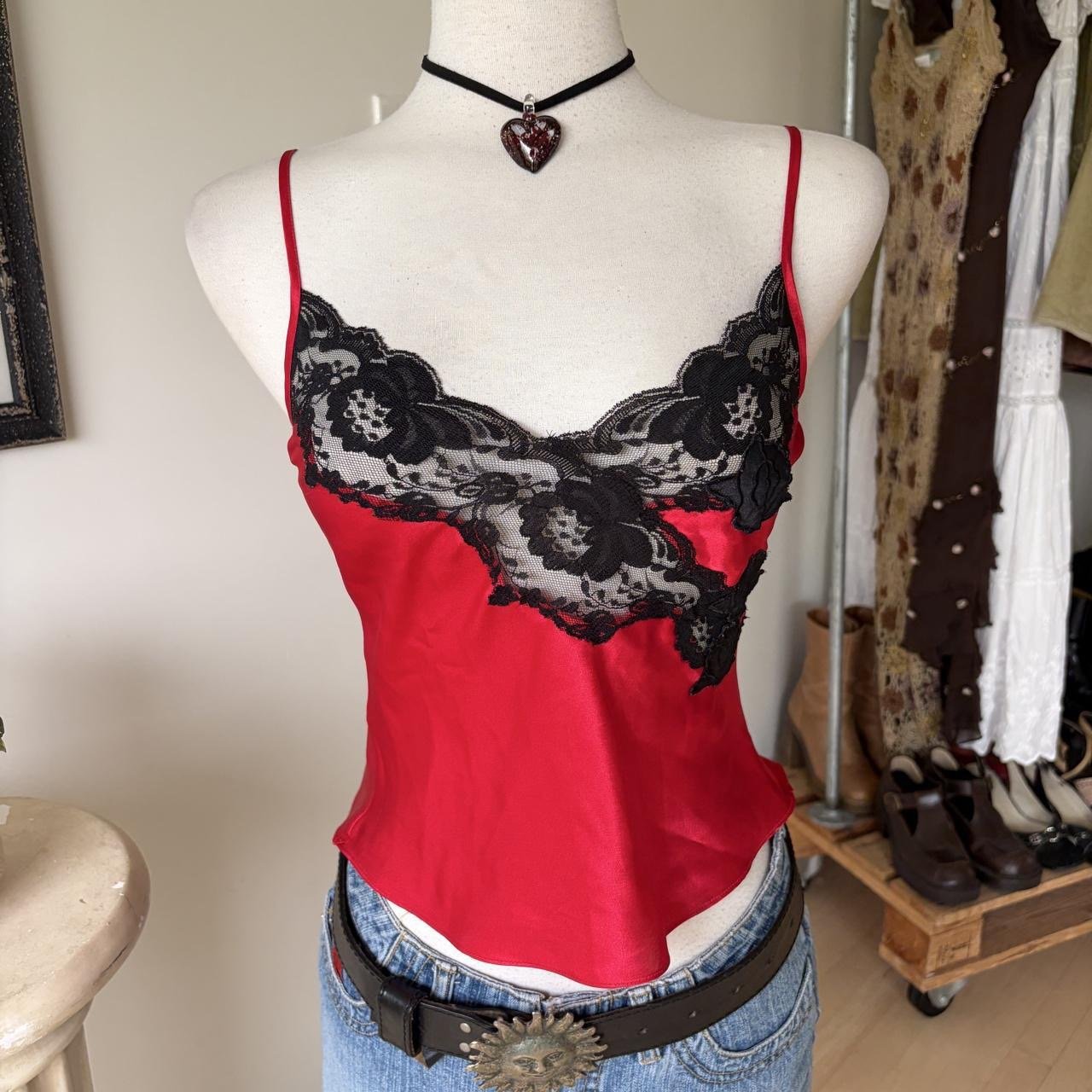 Vintage 90s Lace Trim Cami