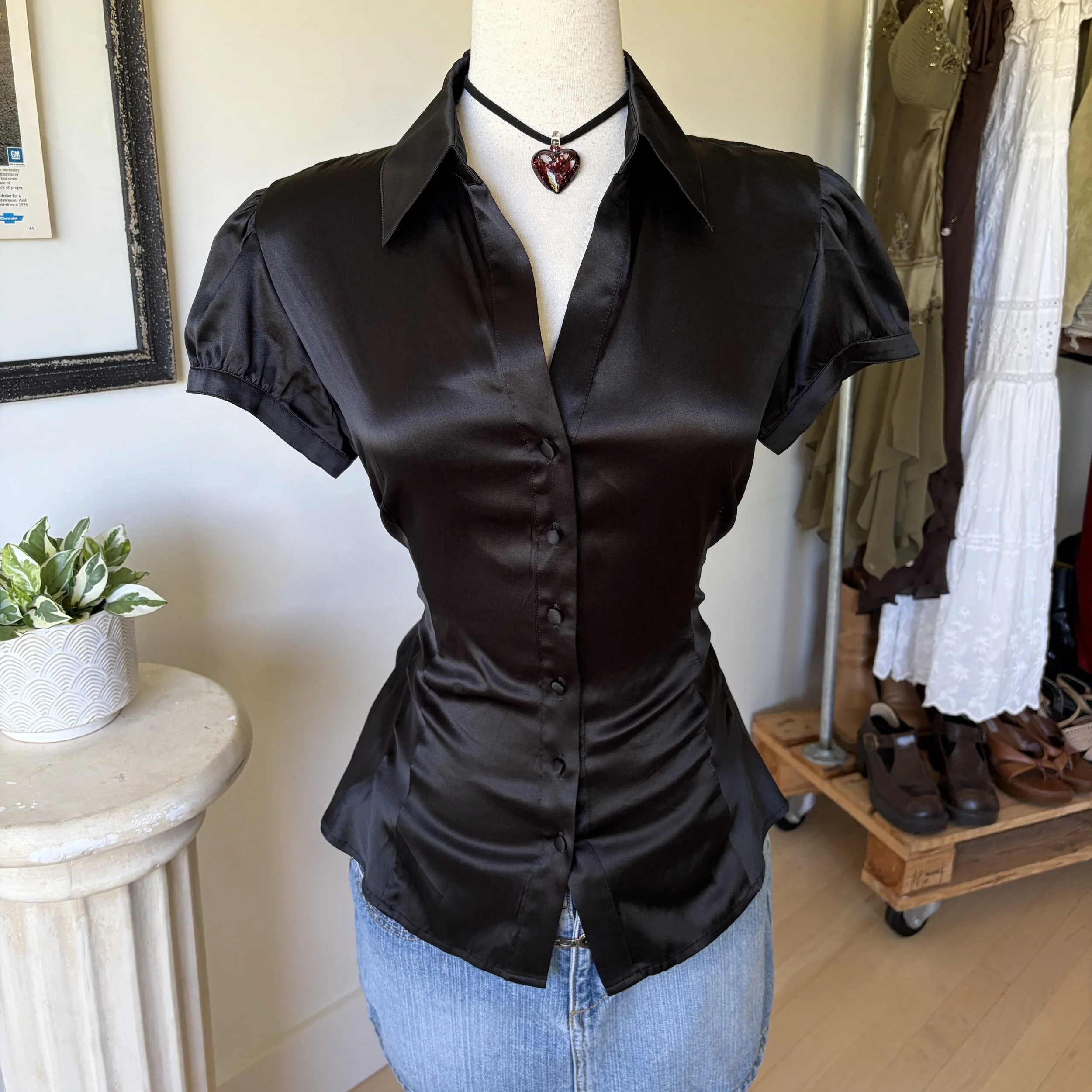 Vintage Silk Button Up  