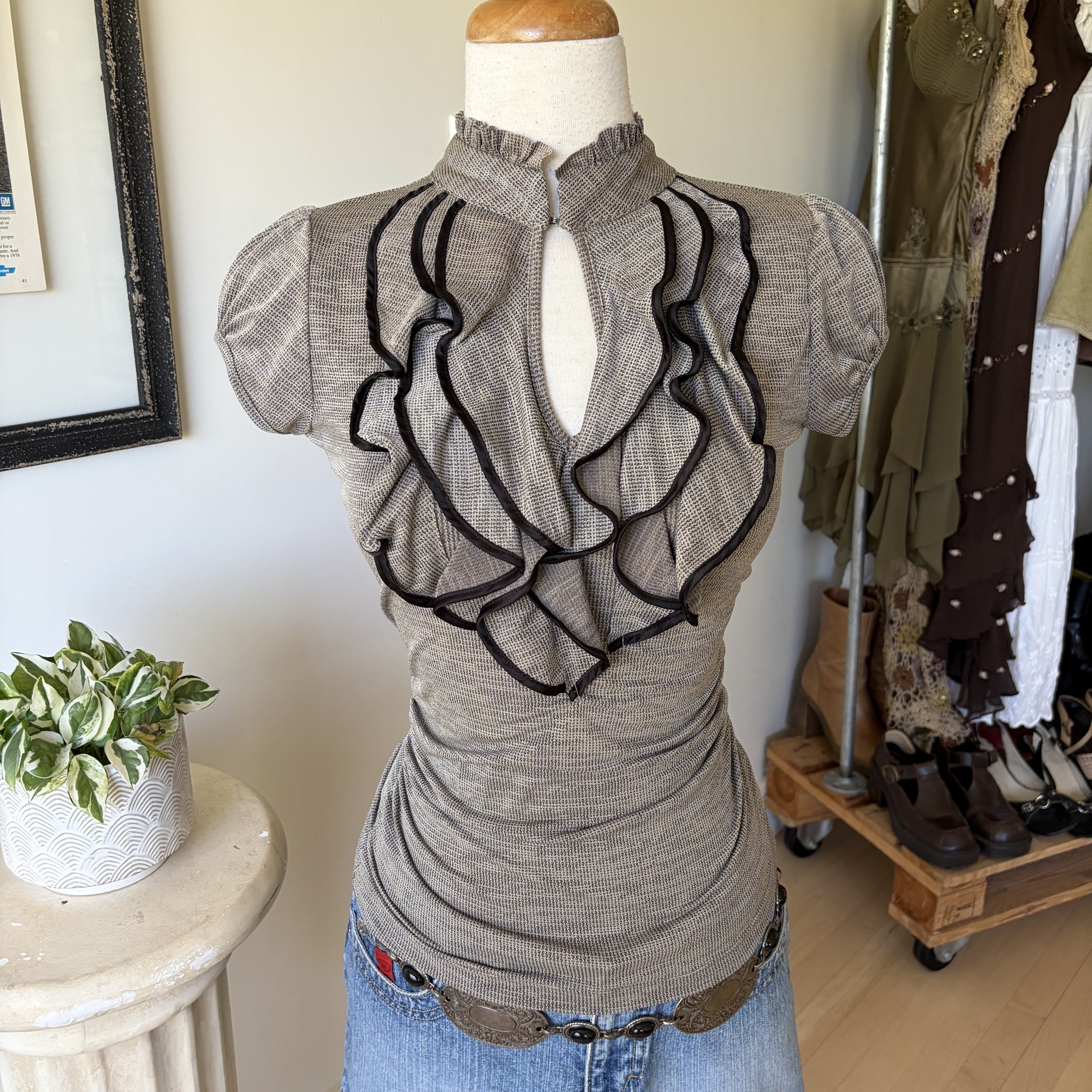 Tight Fitting Ruffle Top
