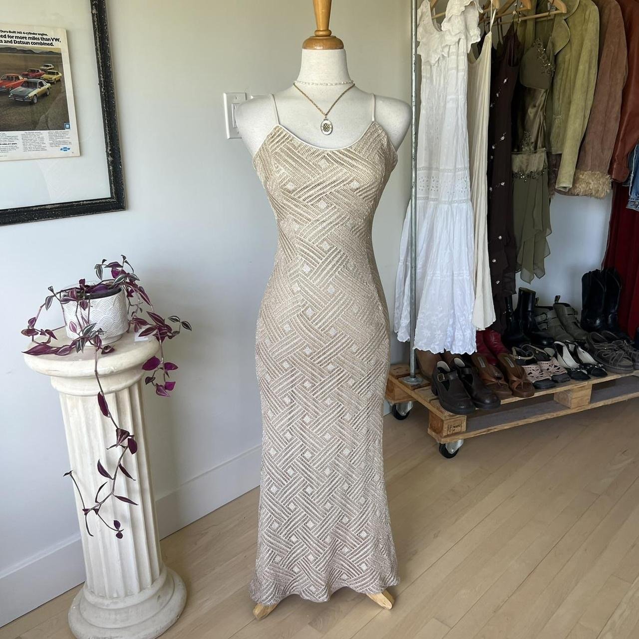 Vintage Nude Formal Dress