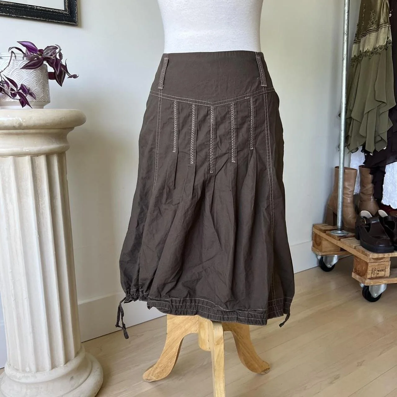 Vintage Midi Bubble Skirt