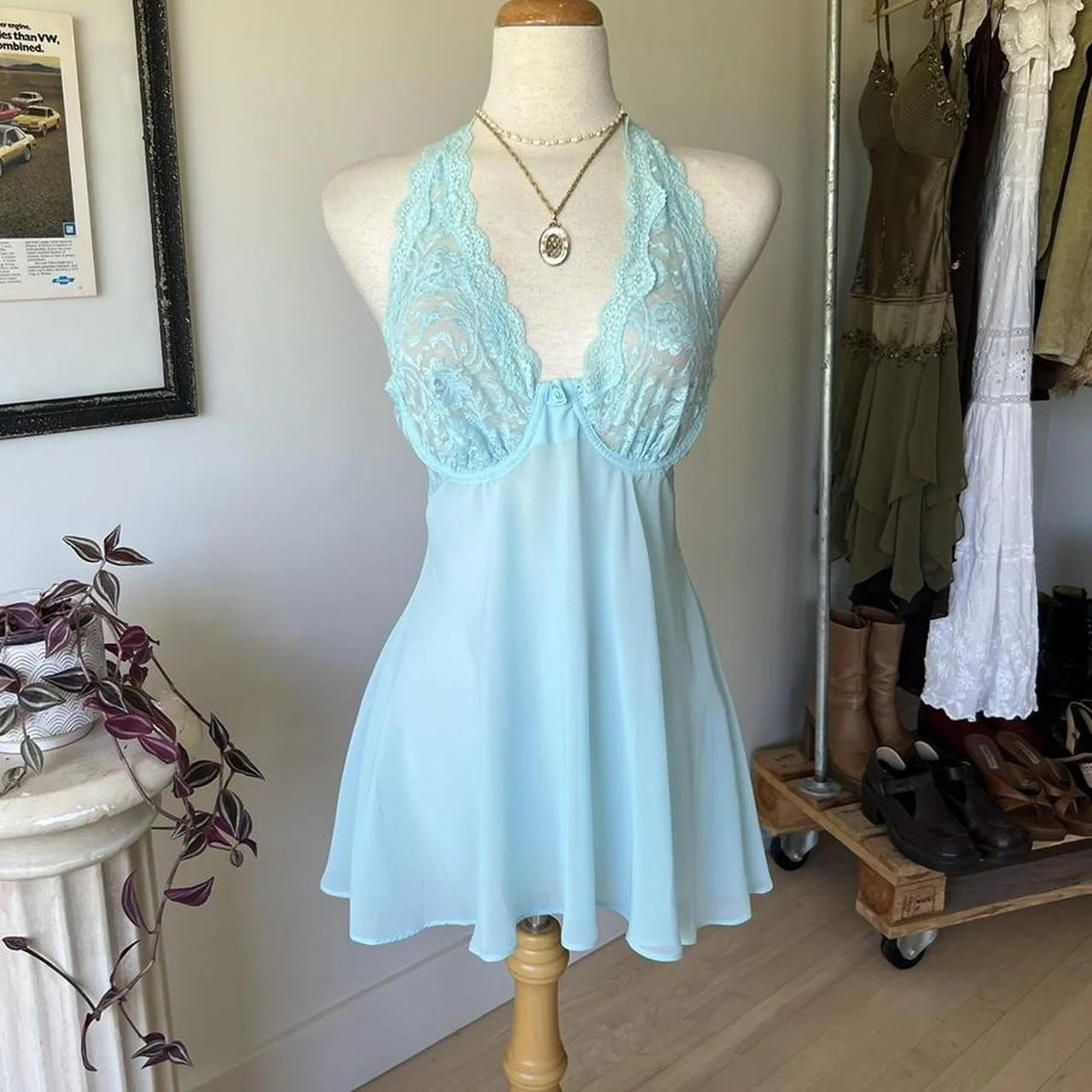 Vintage Sheer Lace Dress