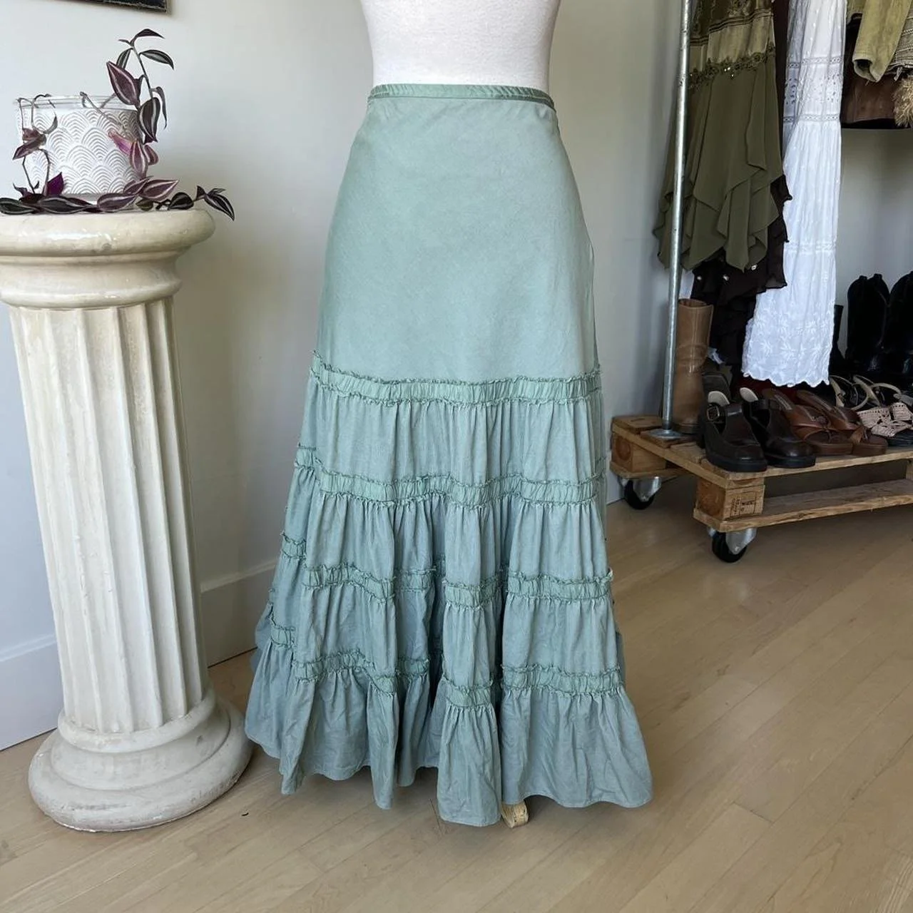 Ruffle Tiered Maxi Skirt