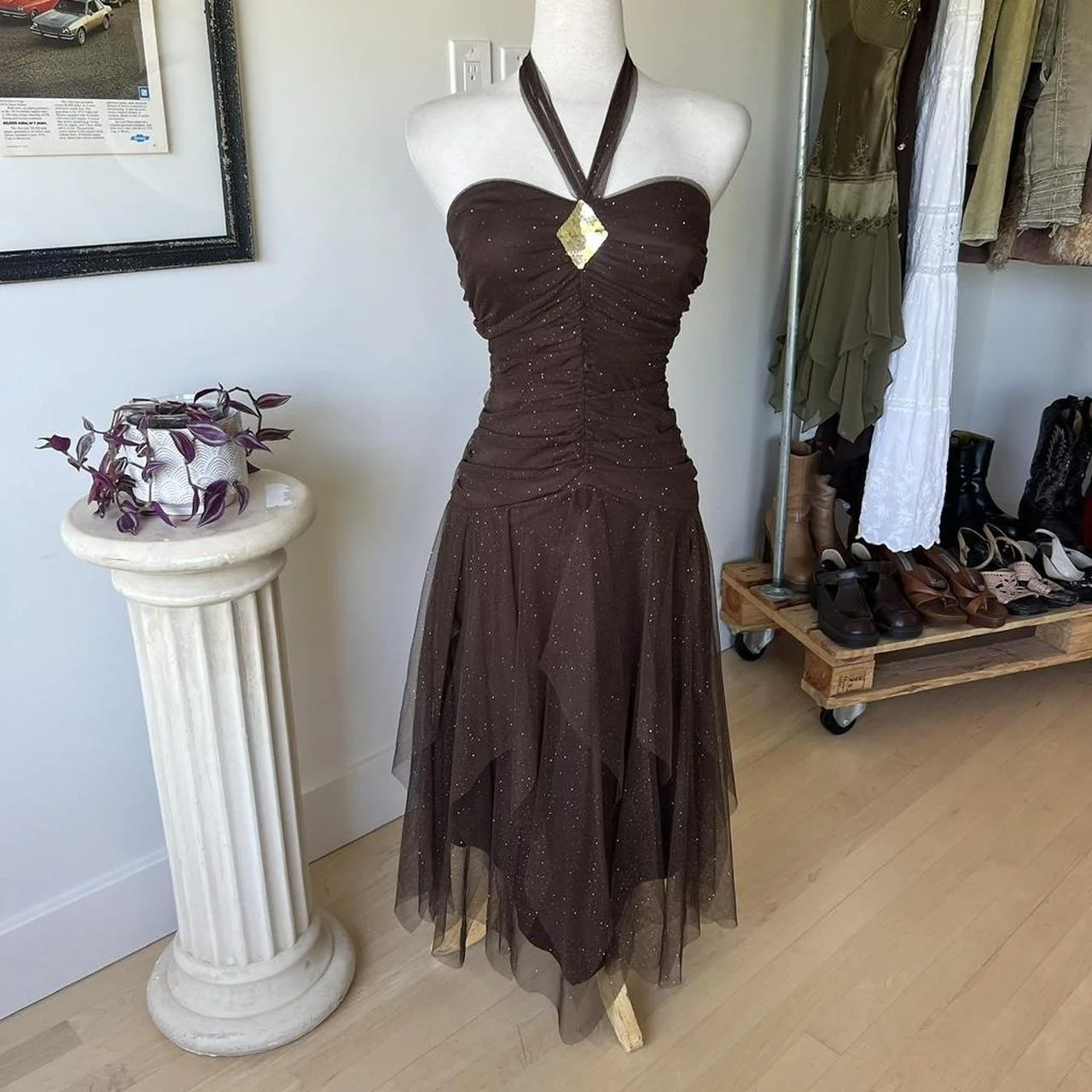 Vintage Sparkly Maxi Dress