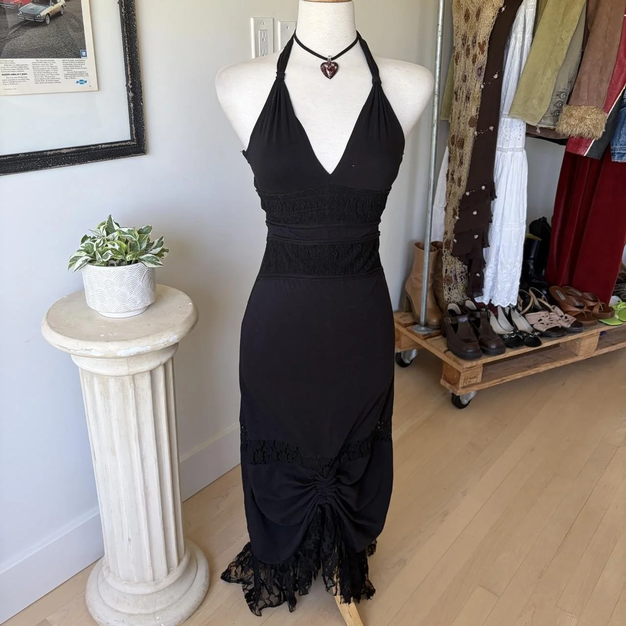 Vintage Halter Maxi Dress 