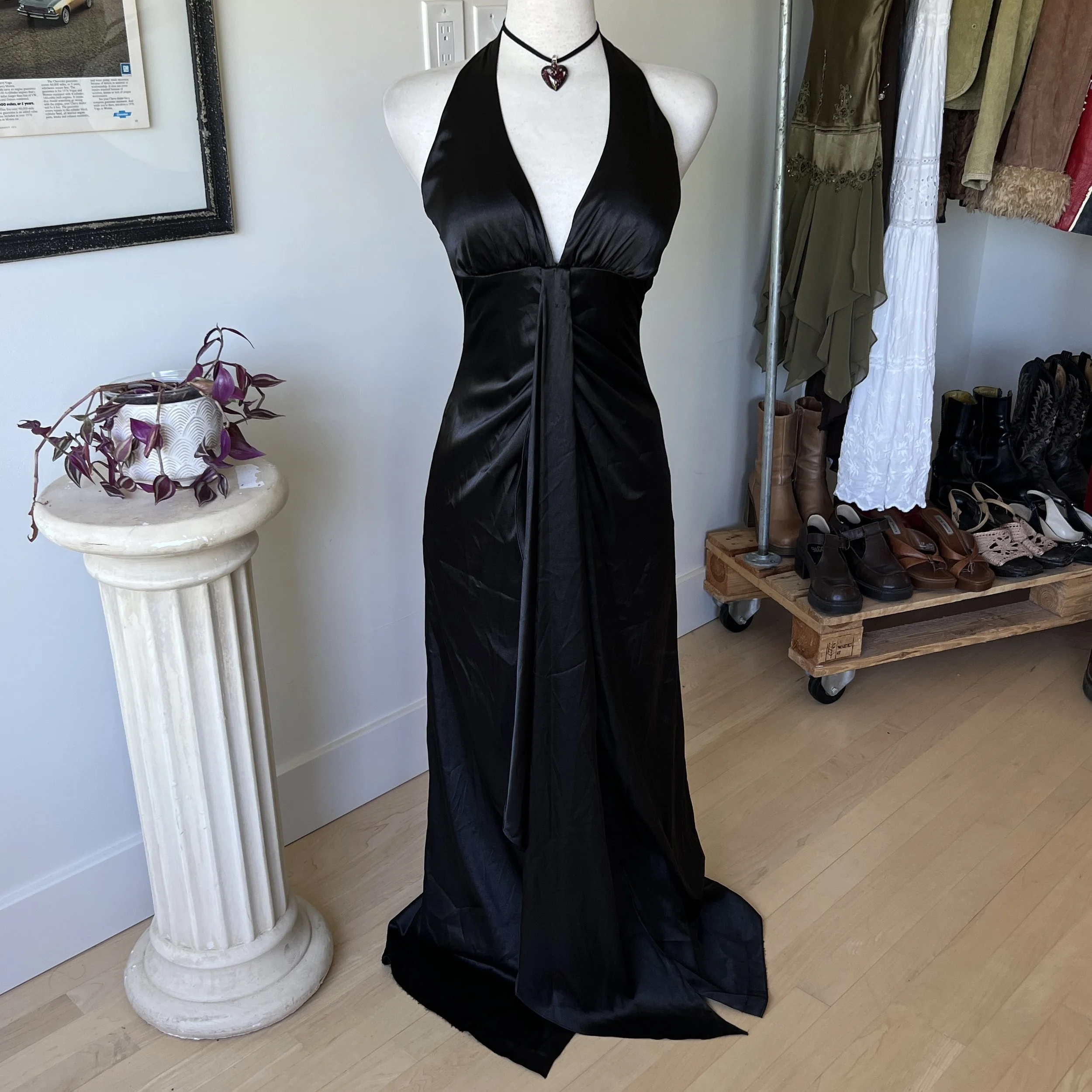 Vintage Black Formal Gown 