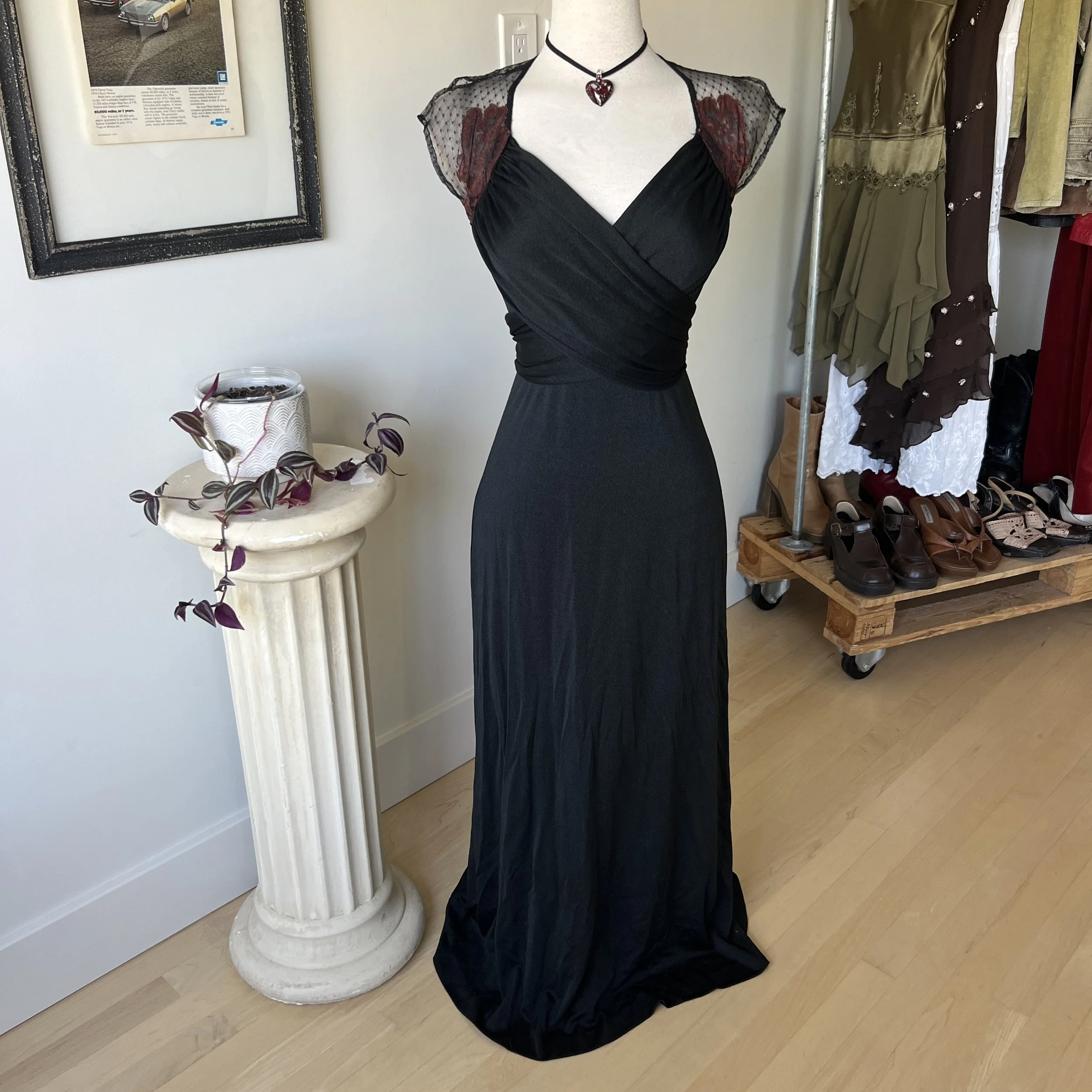Long Vintage Slip Dress 