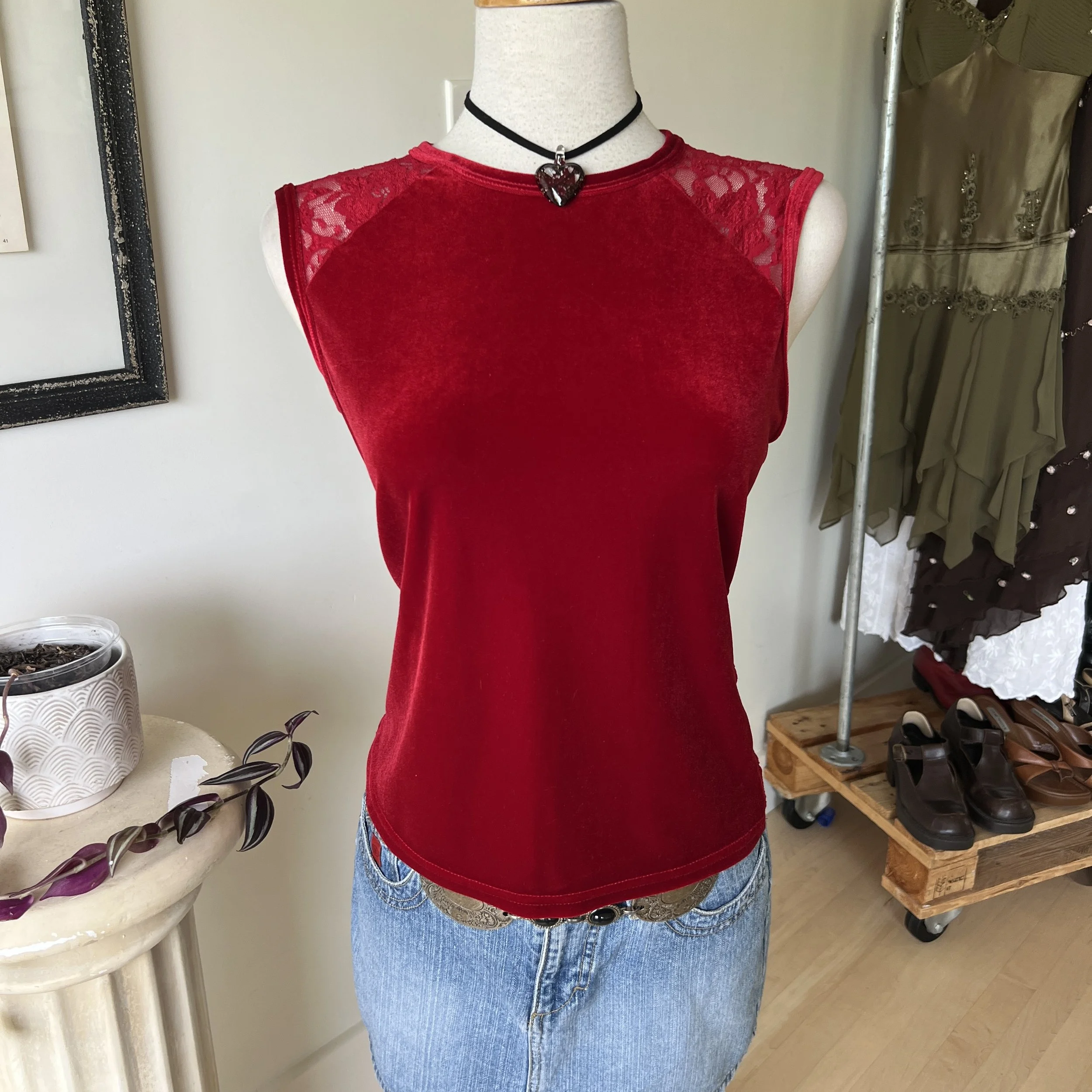 Vintage Velvet Tank Top 