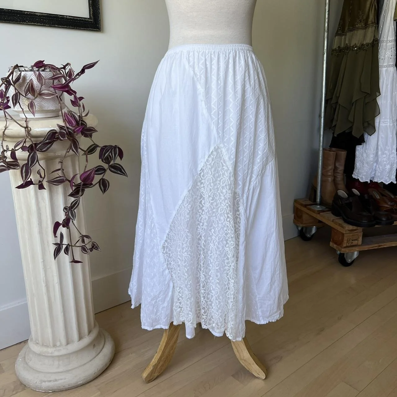 White Midi Skirt