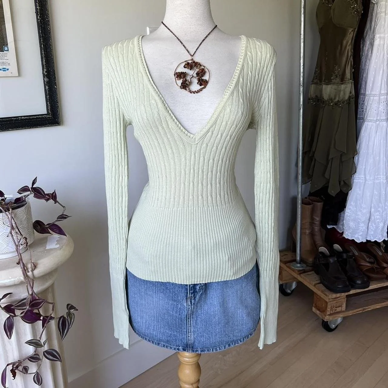 Ribbed Cable Knit Sweater