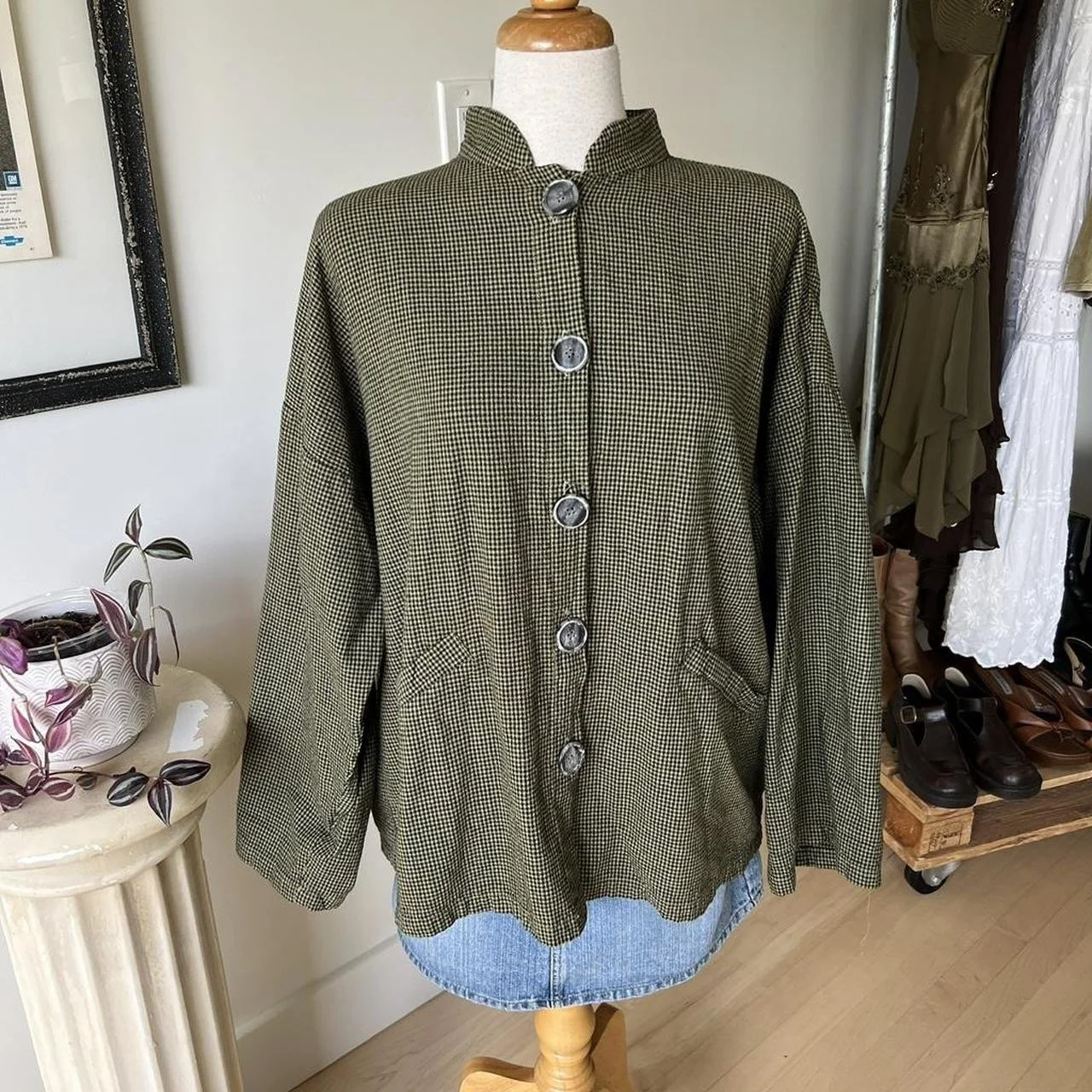 Checkered Button Up Long Sleeve