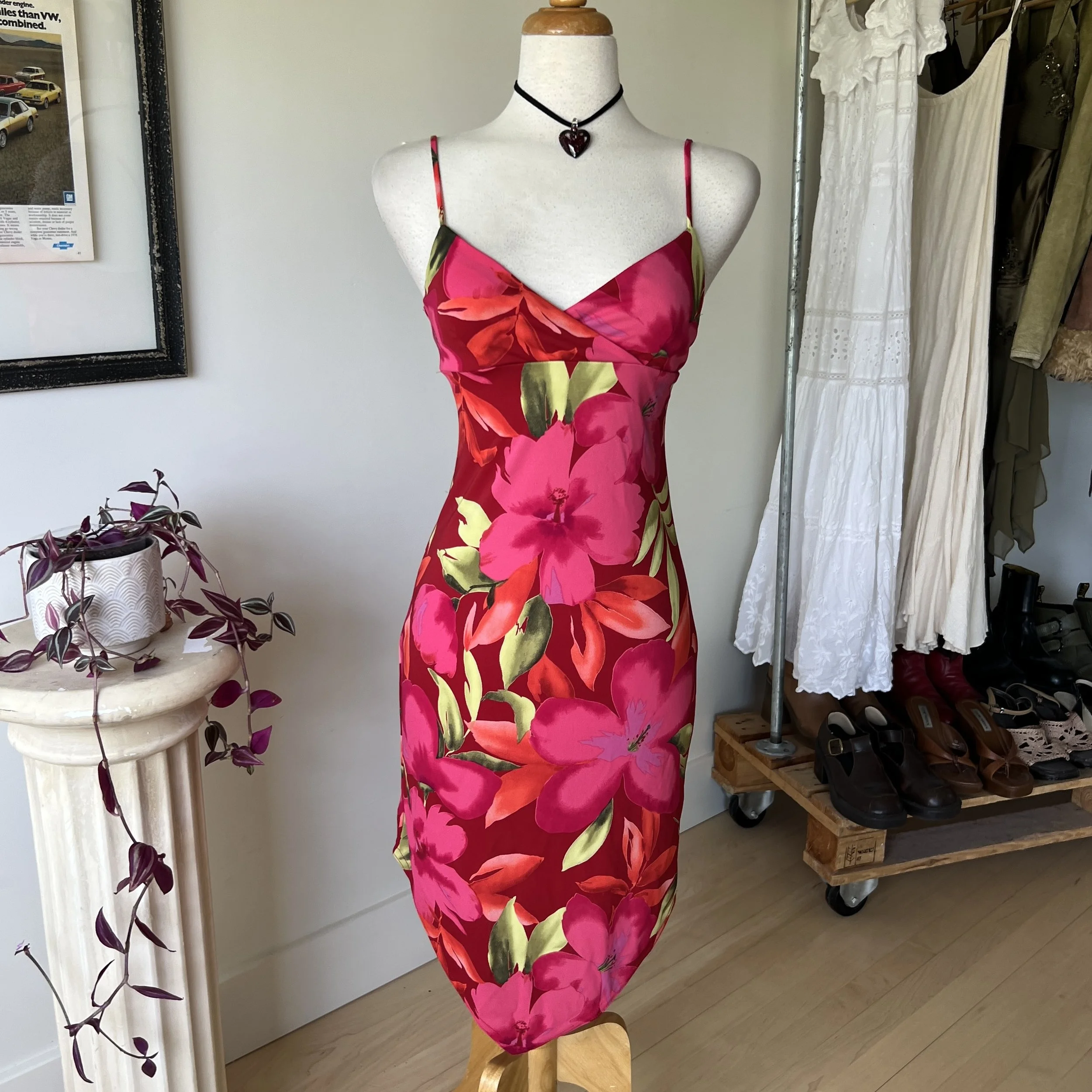Vintage Tropical Bodycon Dress