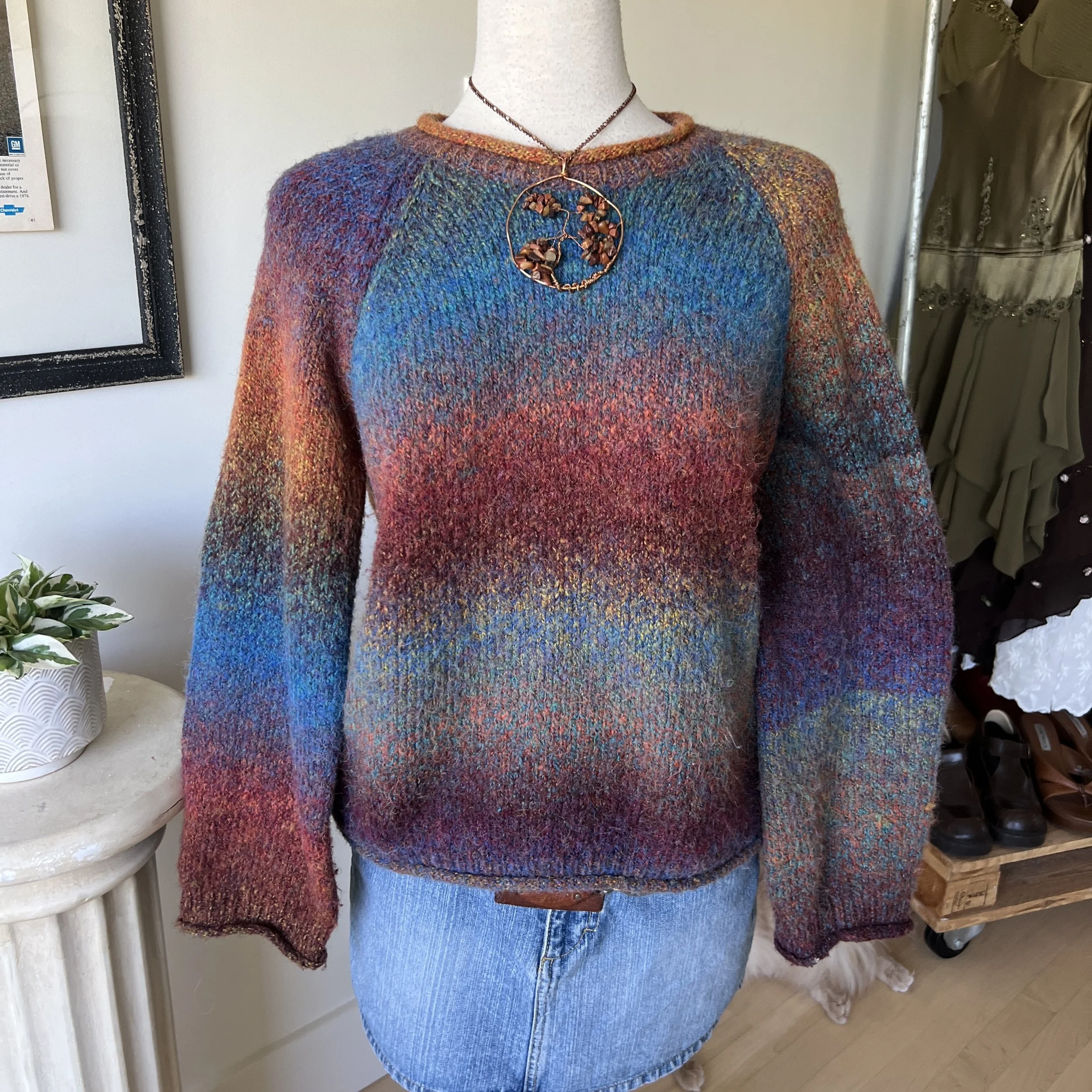Multicolored Knit Sweater 