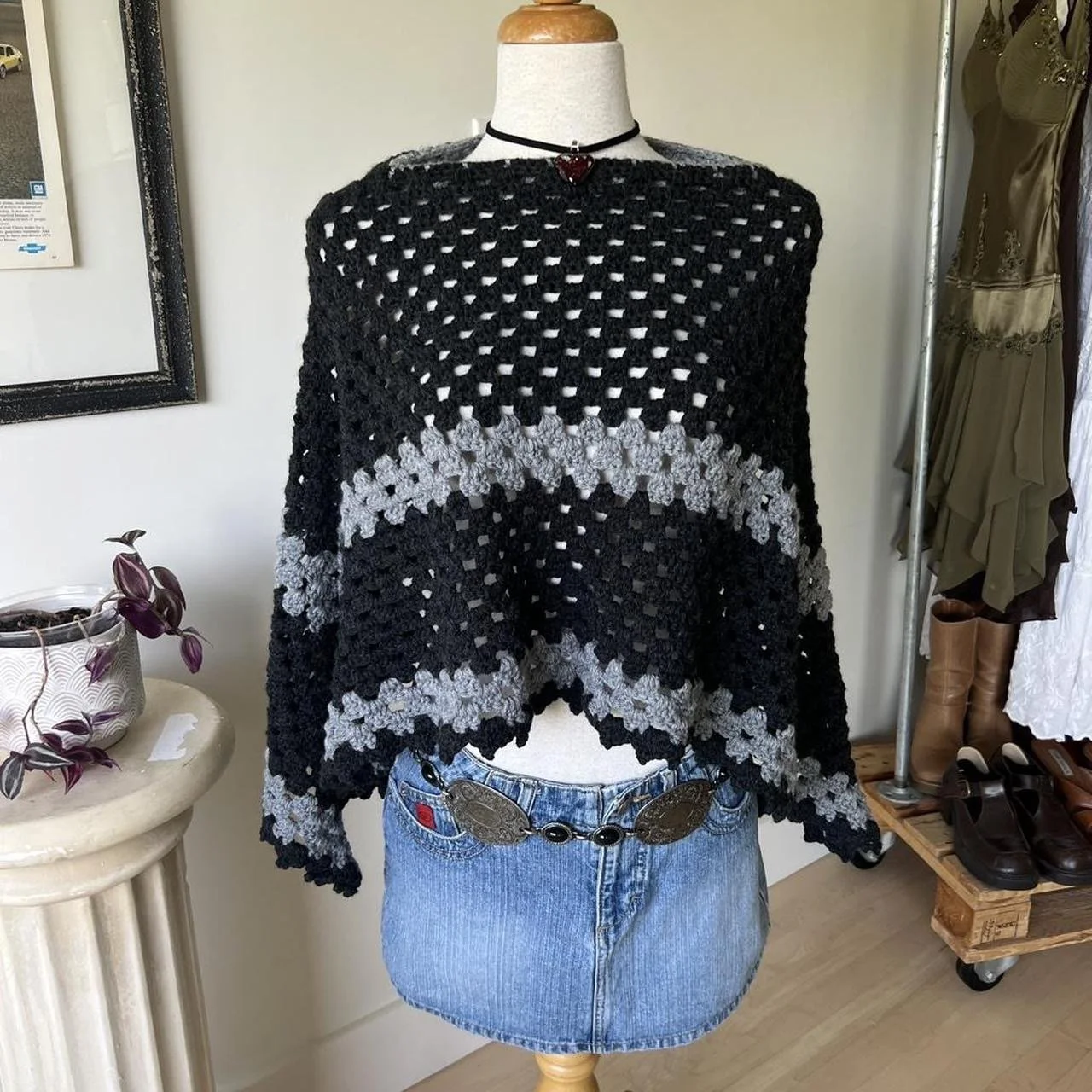 Crochet Knit Poncho