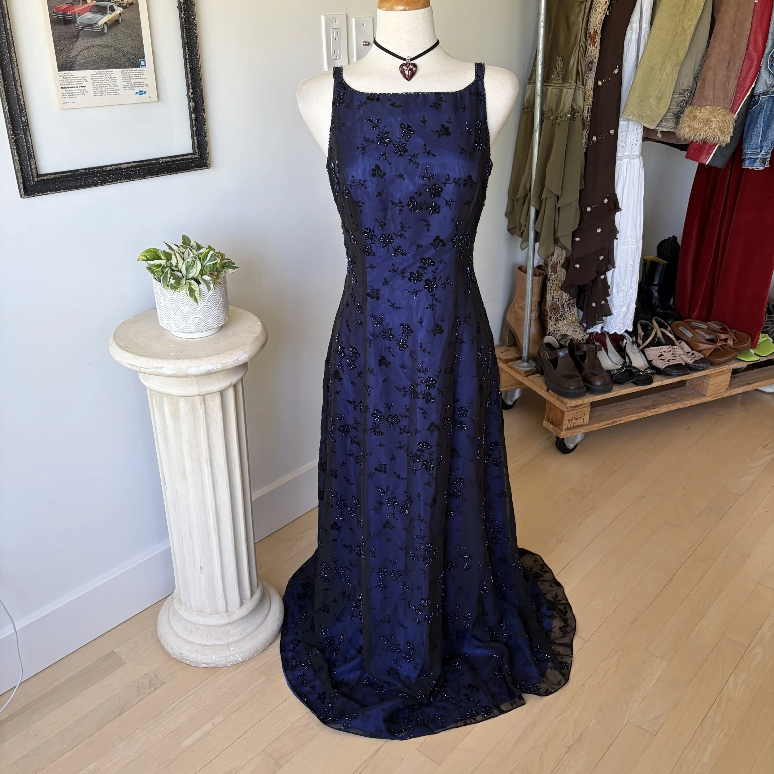 Vintage Floral Formal Dress