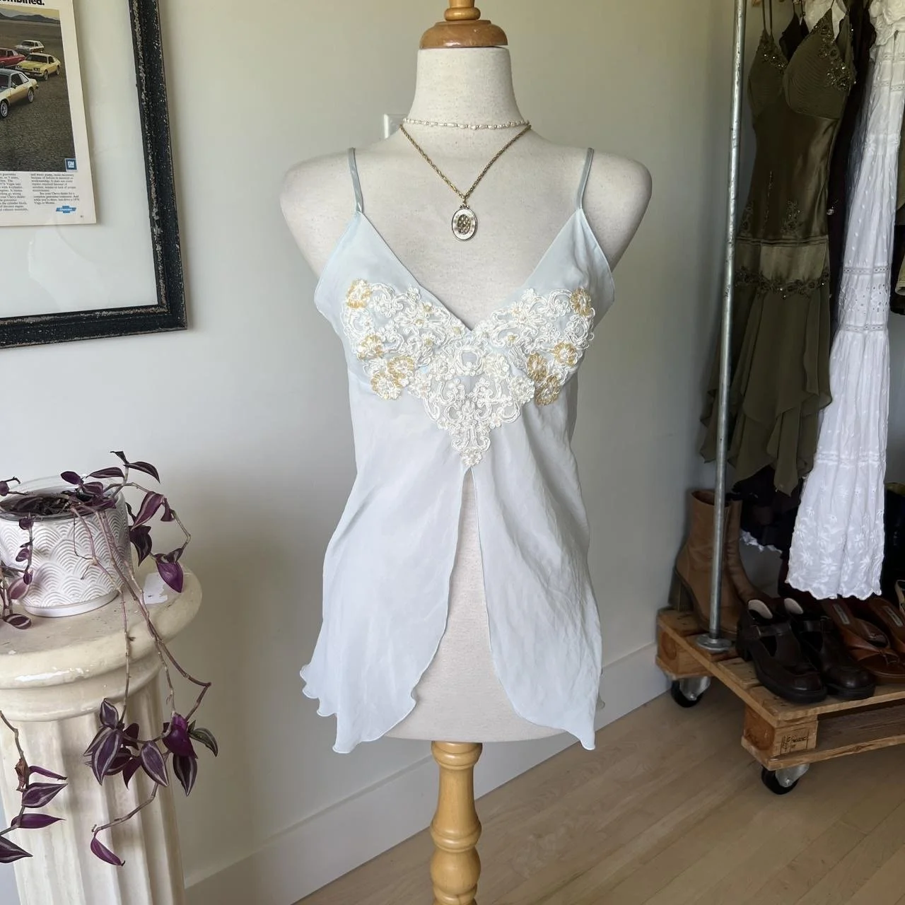 Vintage Sheer Beaded Top