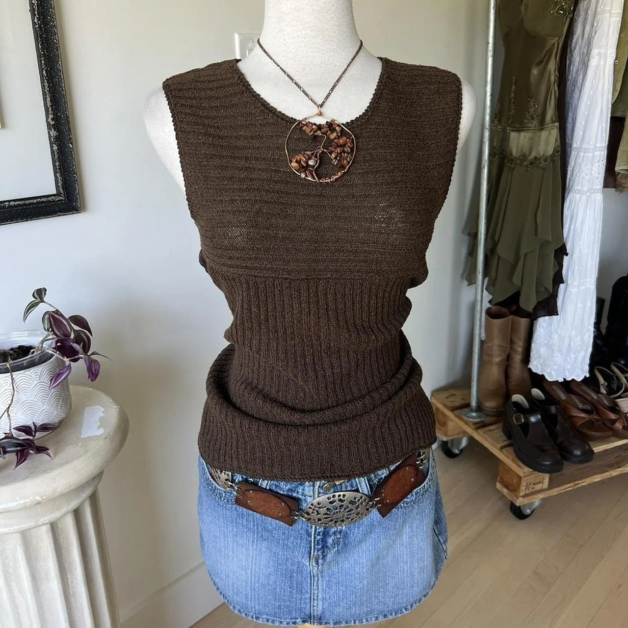 Vintage Ribbed Knit Top