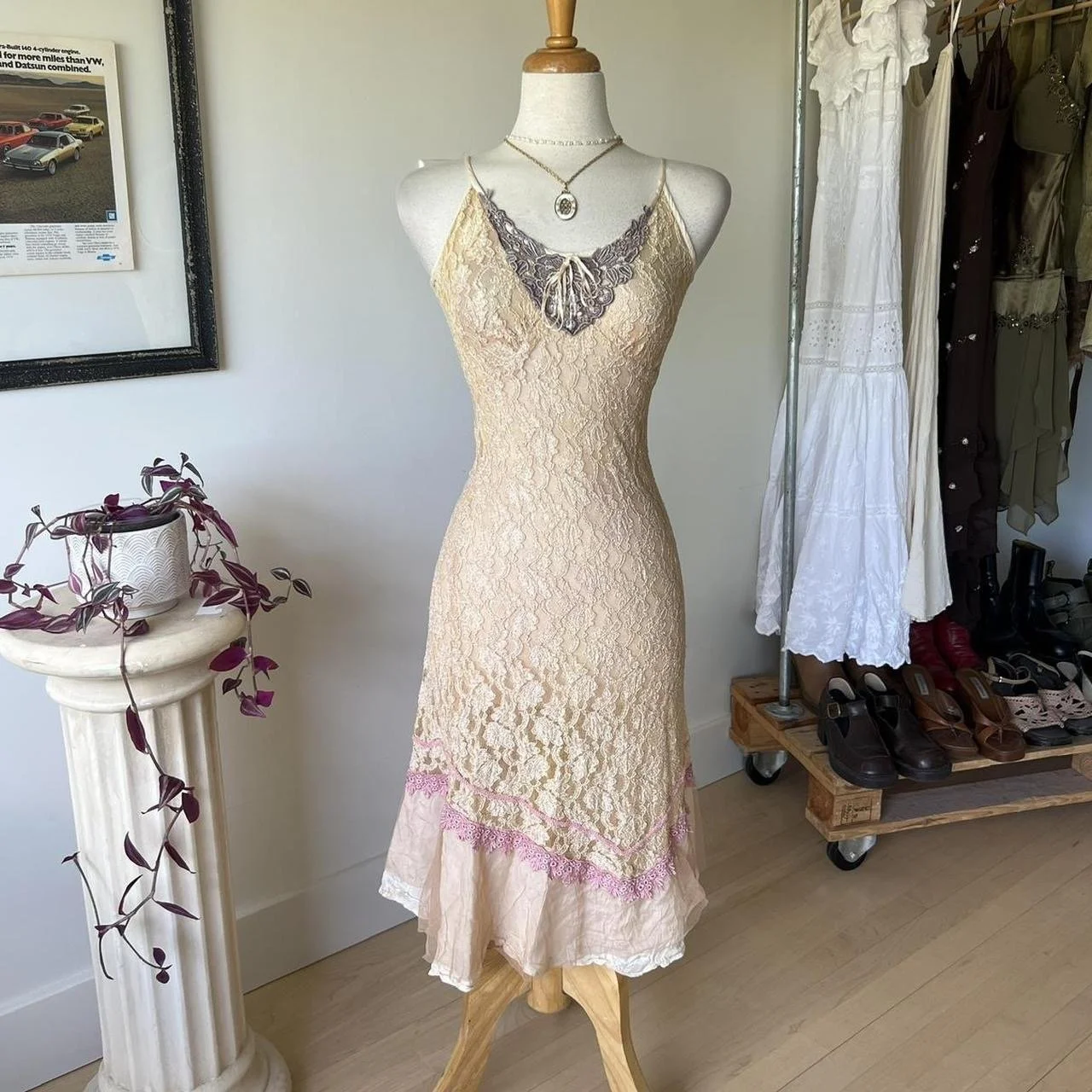 Vintage Floral Lace Dress