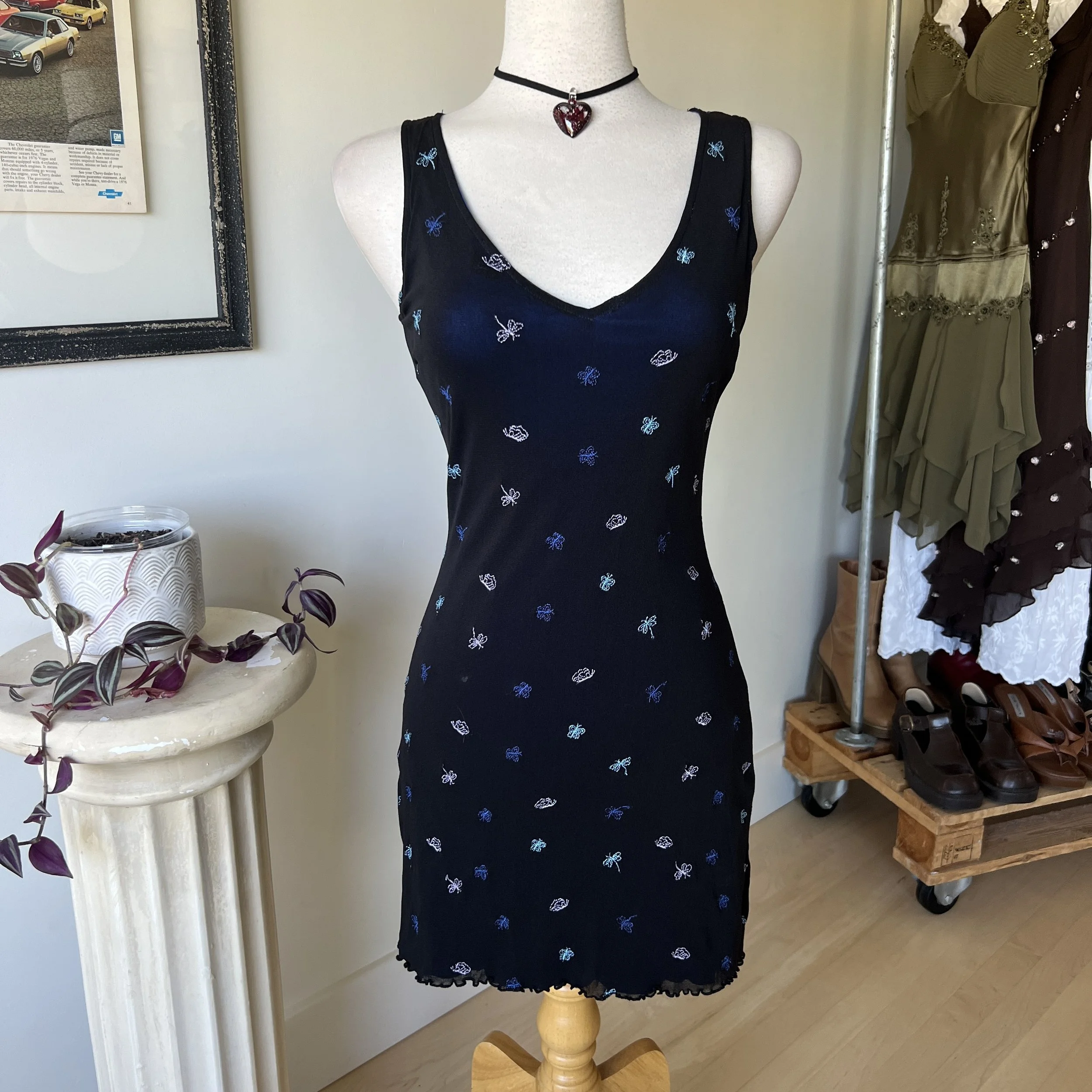 Mesh Dragonfly Mini Dress 