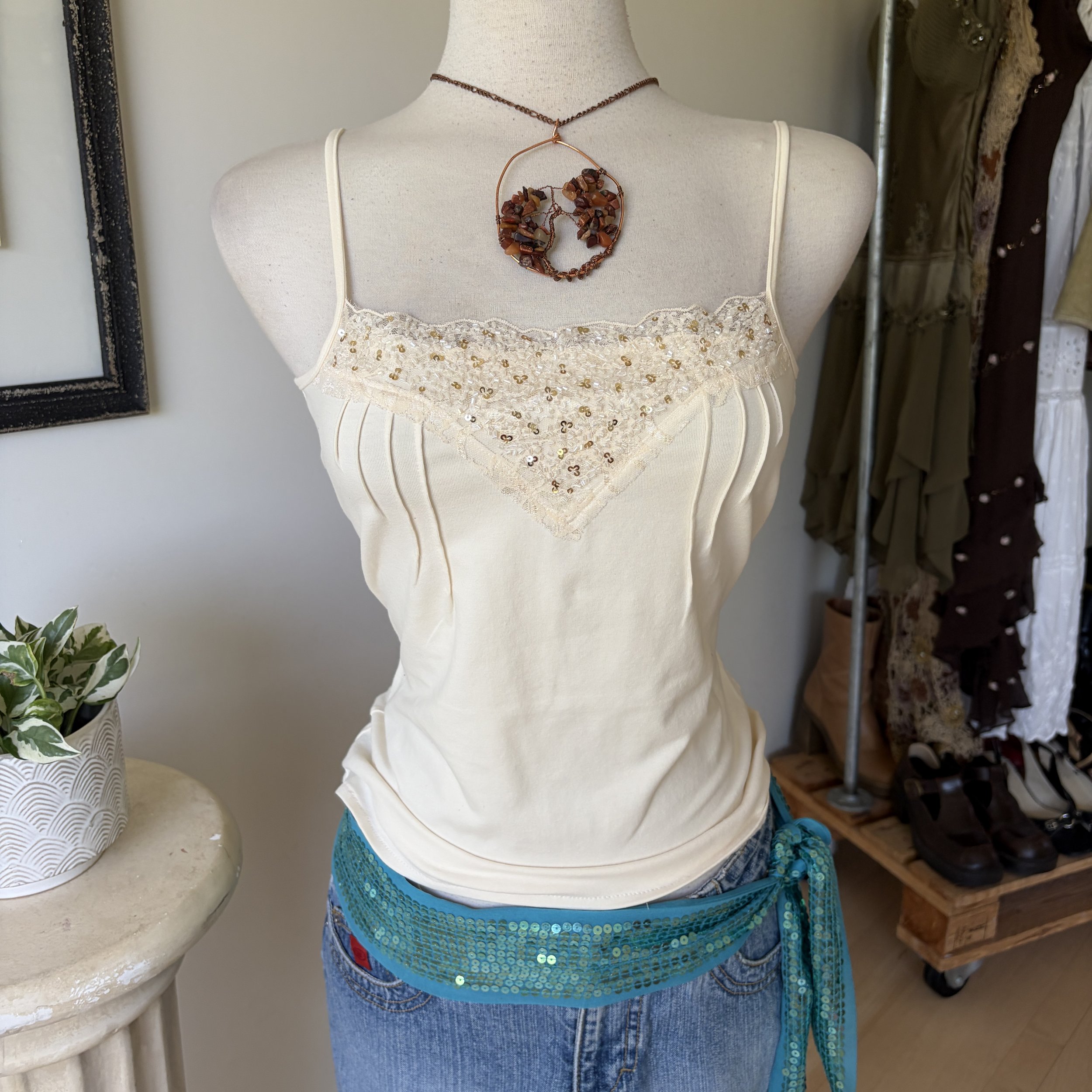 Vintage Beaded Cami Top 