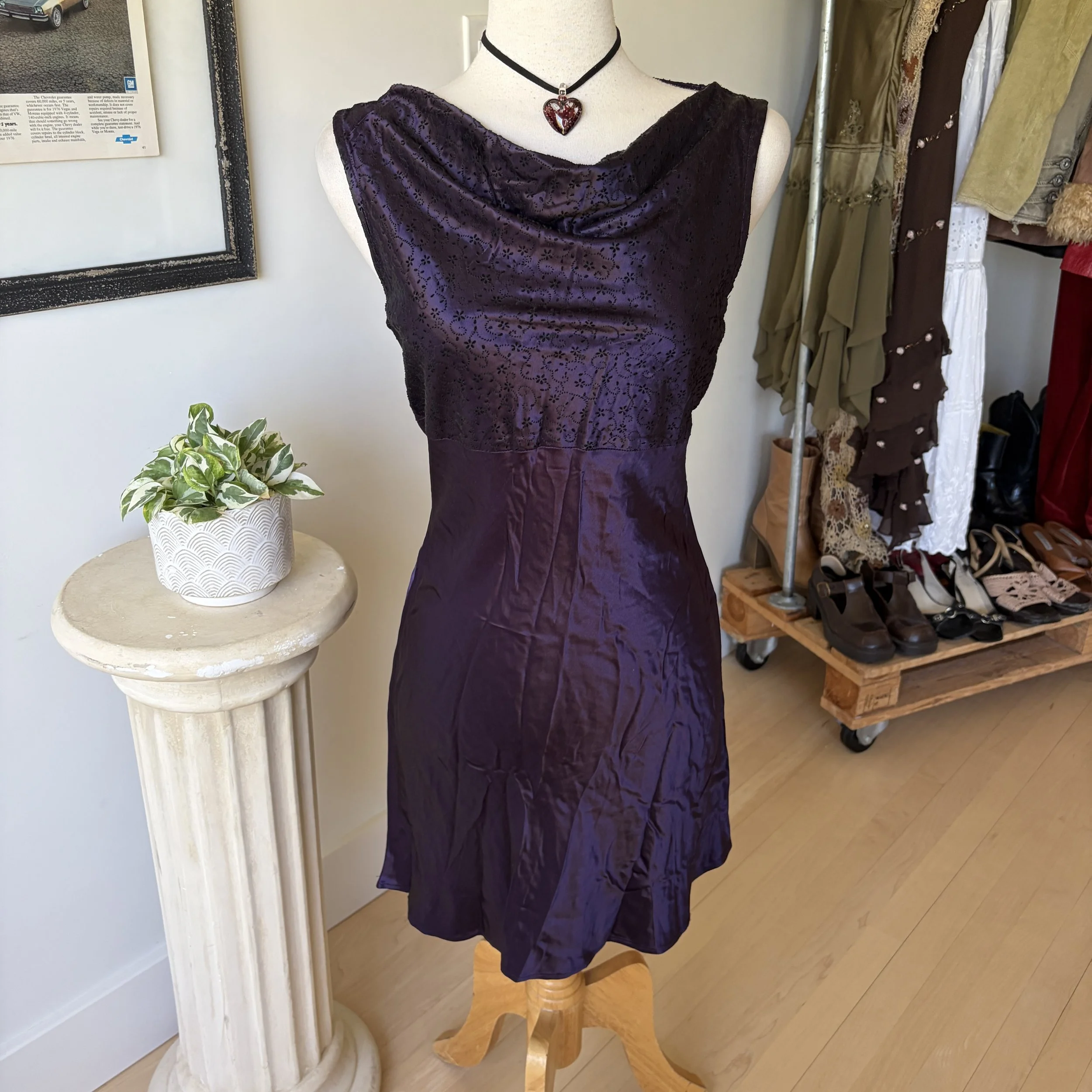 Vintage Satin Mini Dress