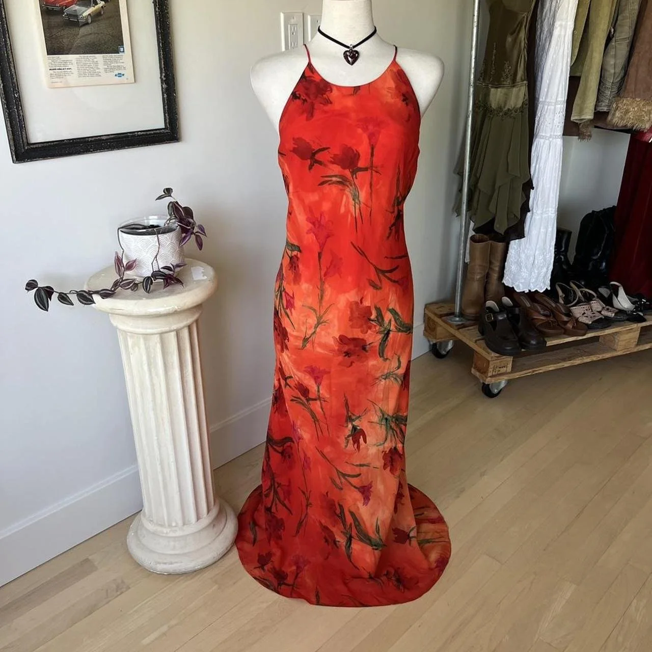 Vintage Floral Maxi Dress