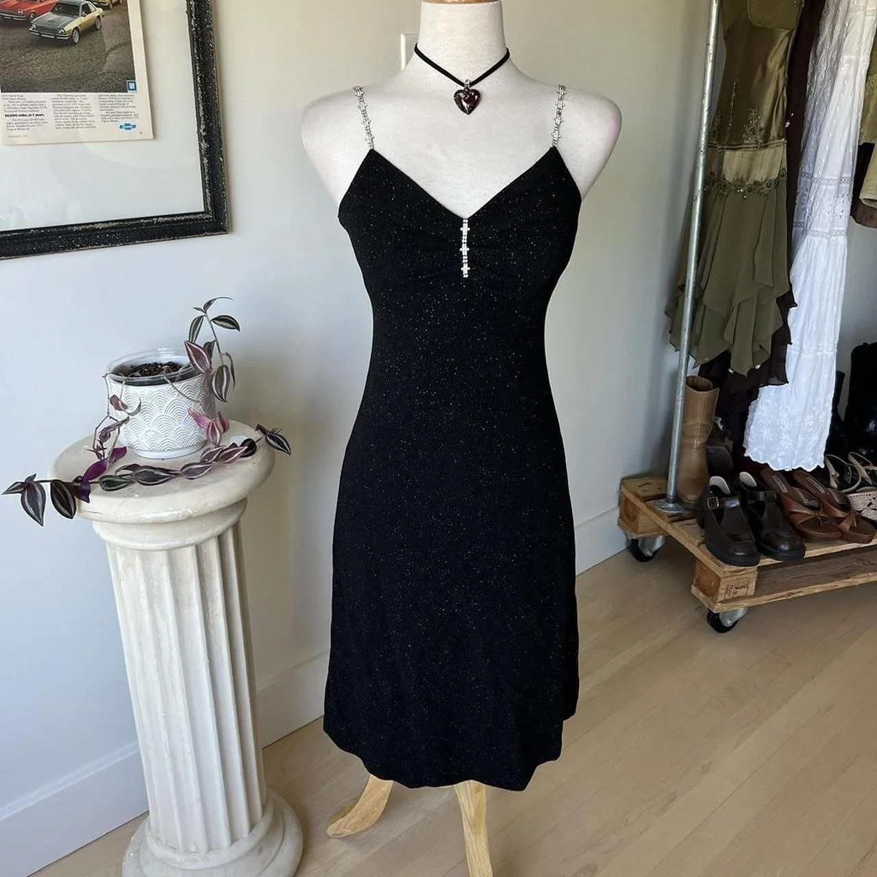 Vintage Sparkly Black Dress