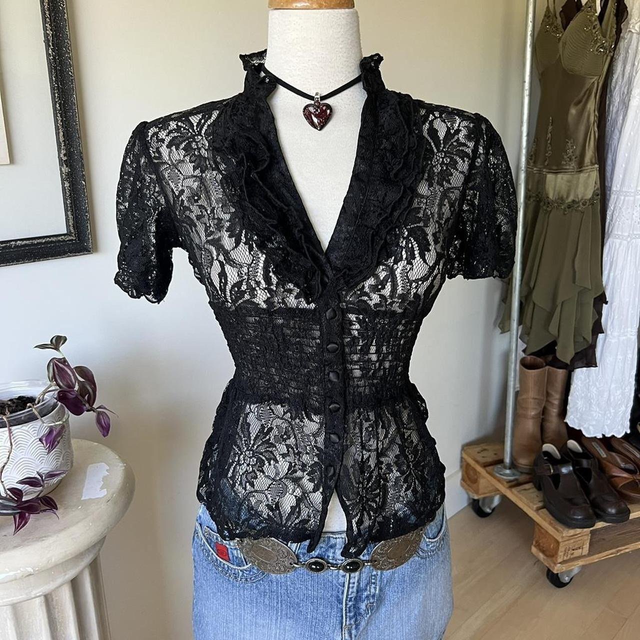 Vintage Floral Lace Top