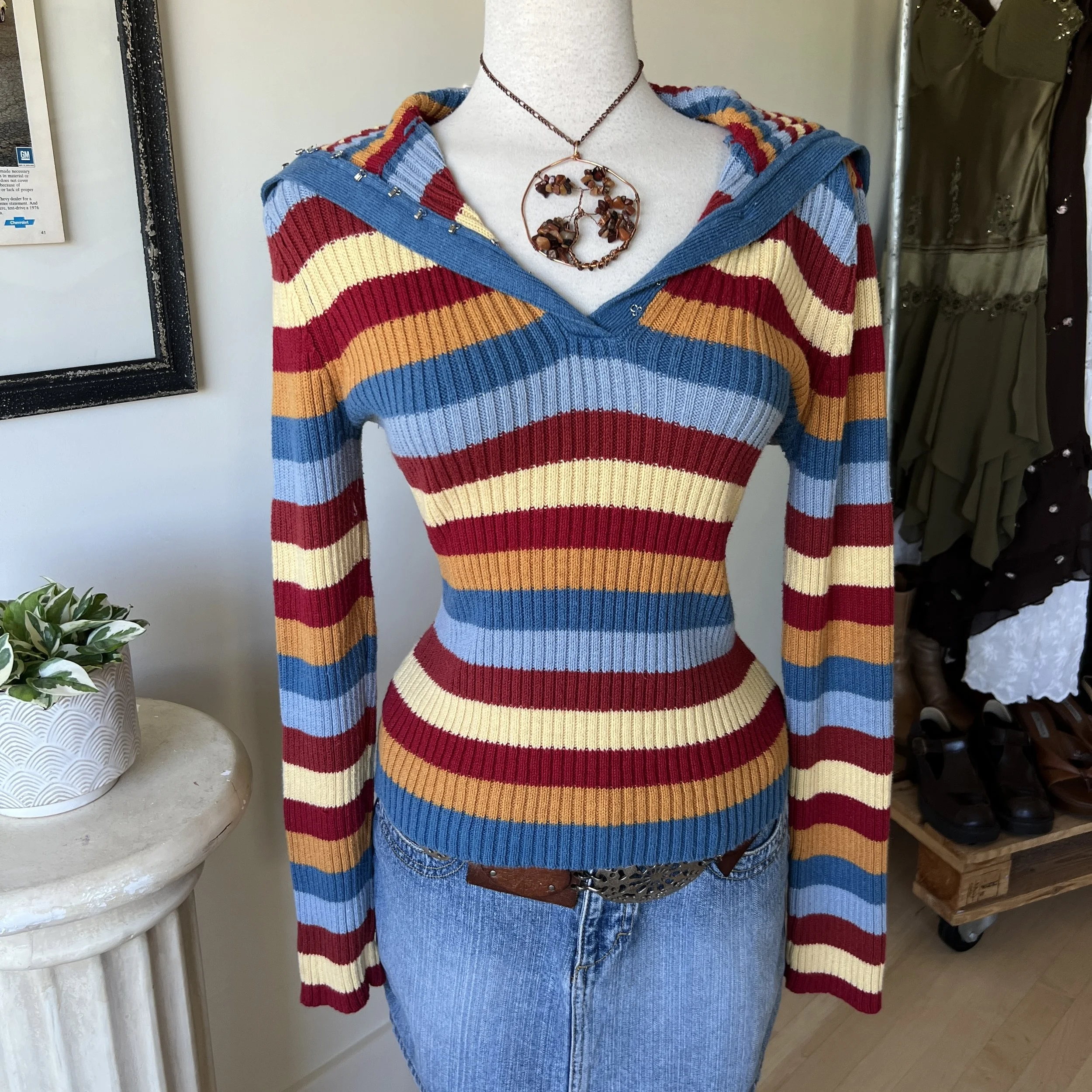 Striped Long Sleeve Sweater 
