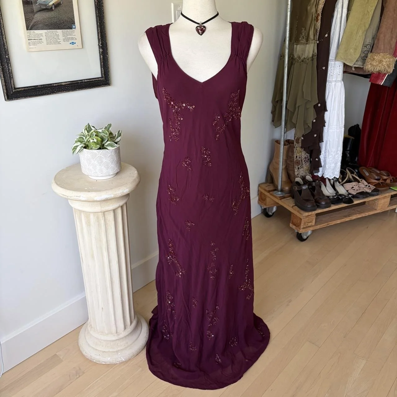 Vintage Beaded Formal Dress
