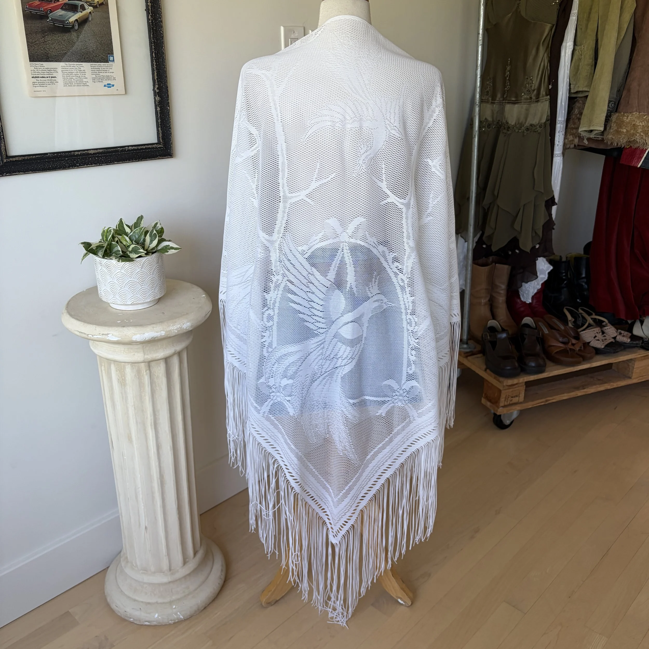 Vintage Crochet Shawl Top 