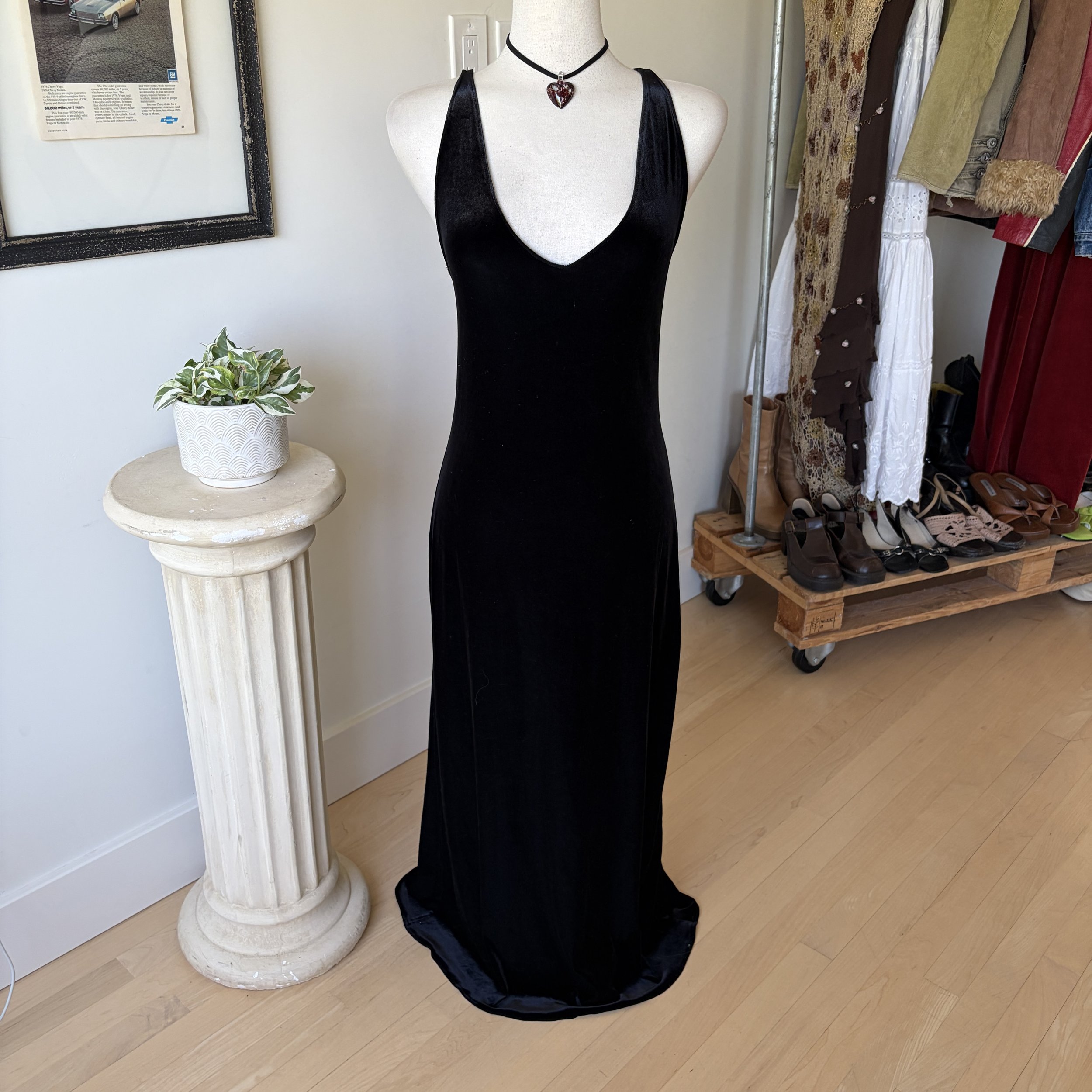 Long Velvet Formal Dress