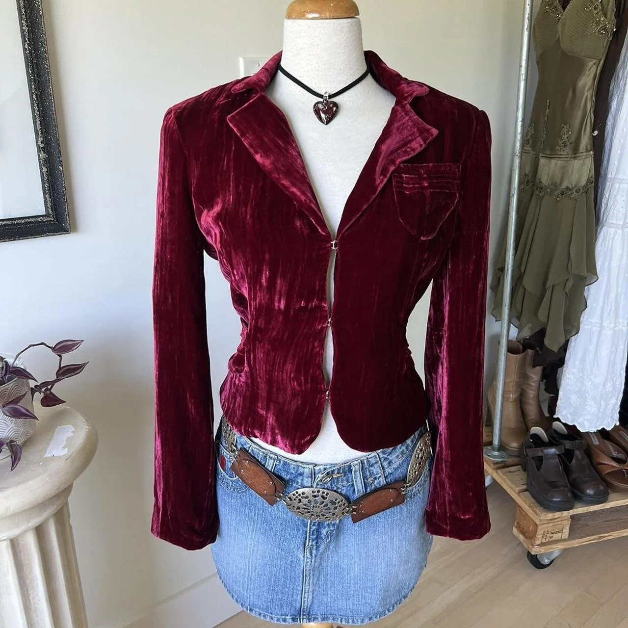 Vintage Whimsigoth Velvet Jacket