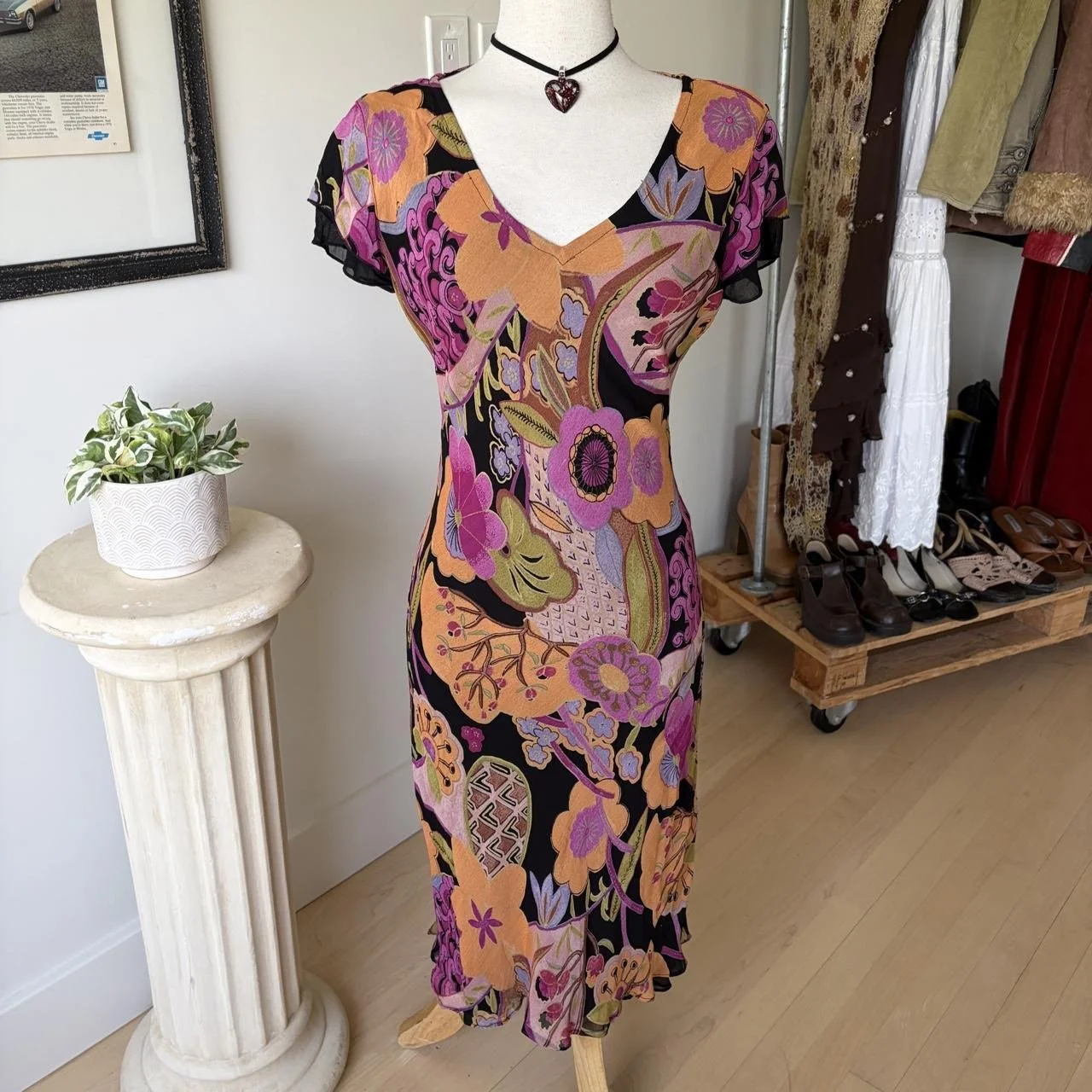 Vintage Floral Maxi Dress