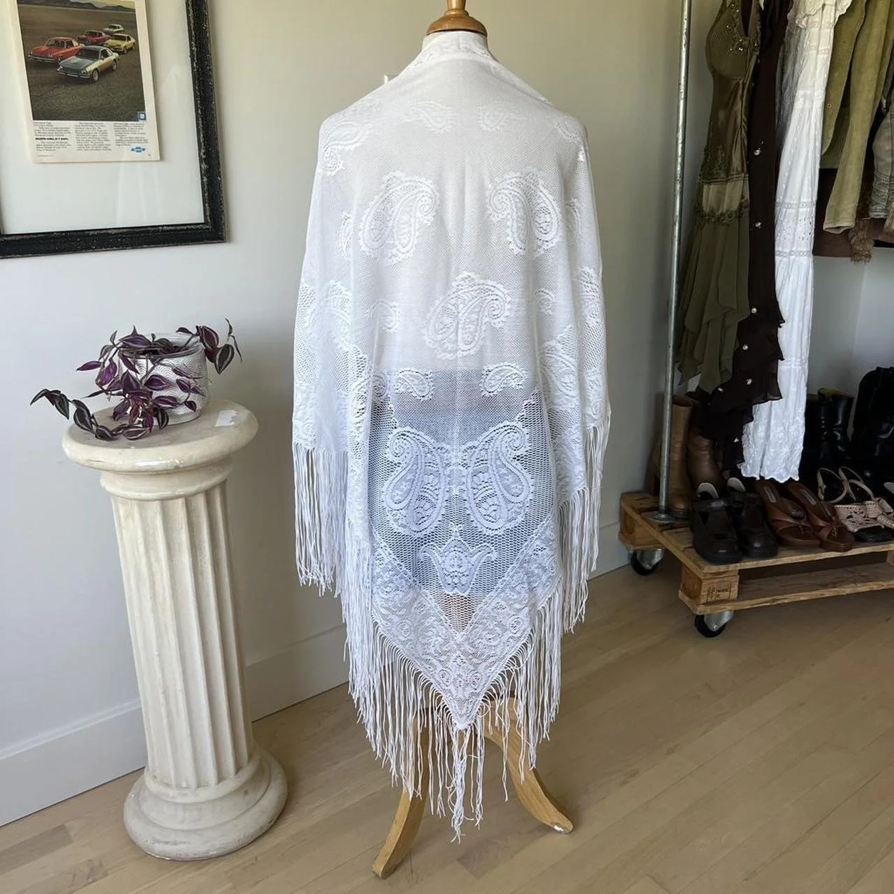 Vintage Crochet Shawl Top