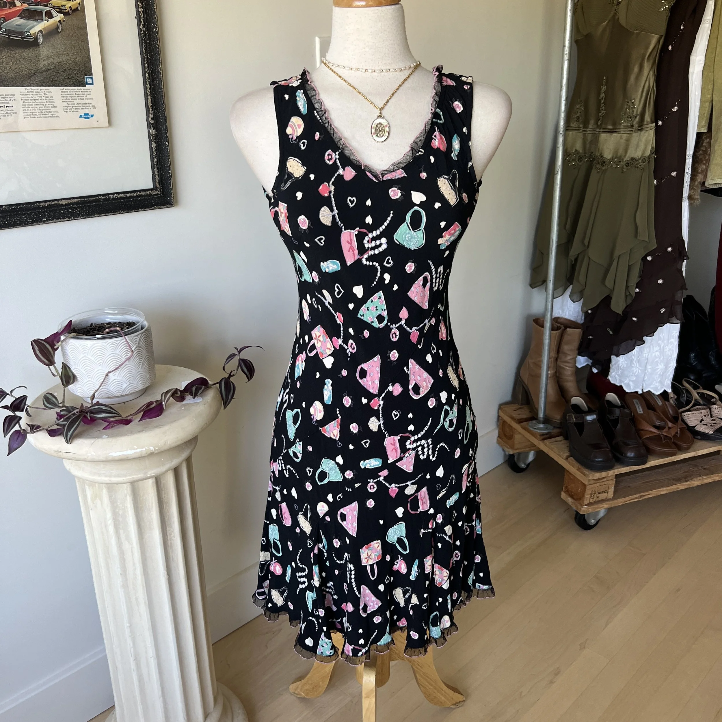 Vintage Purse Midi Dress 