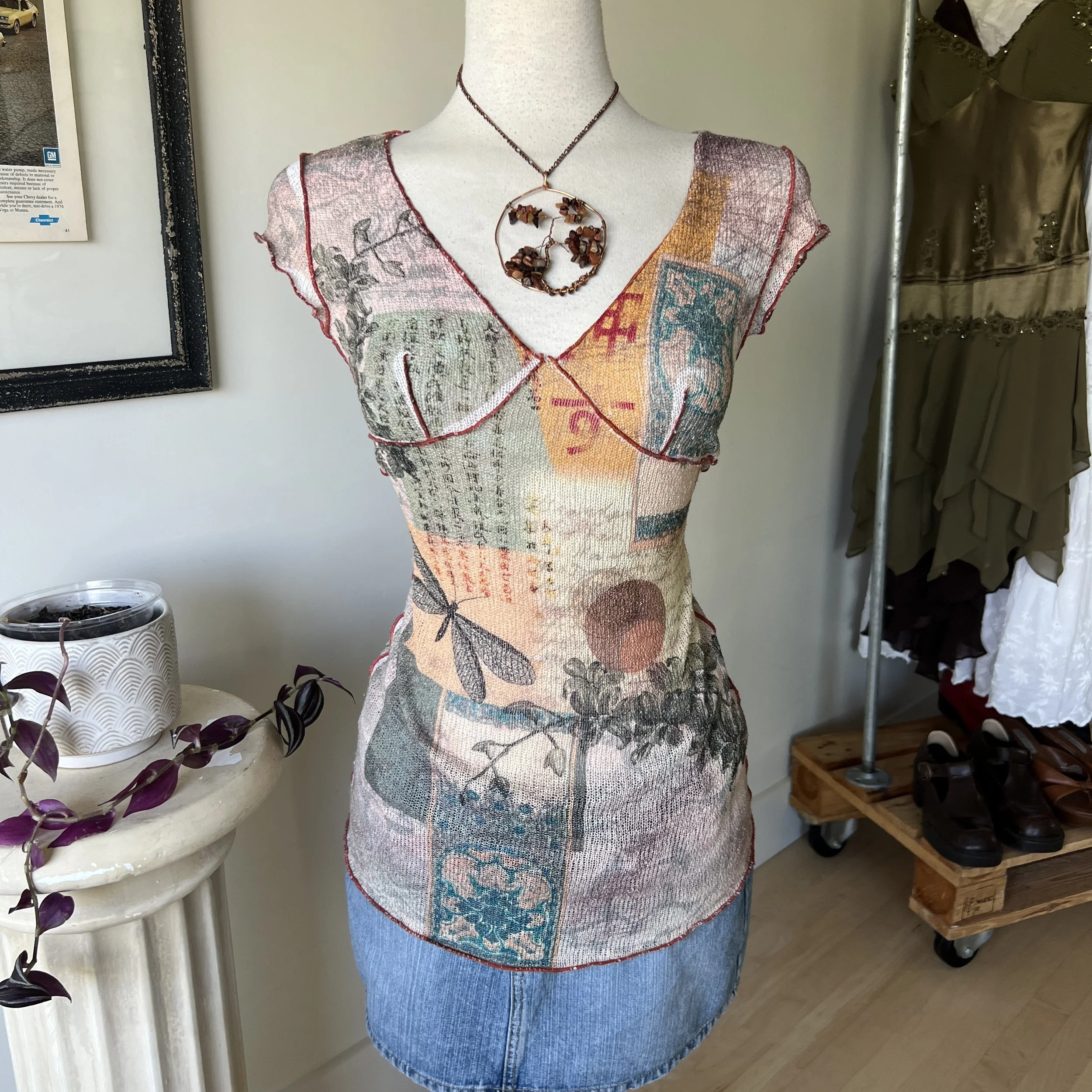 Vintage Graphic Print Top 