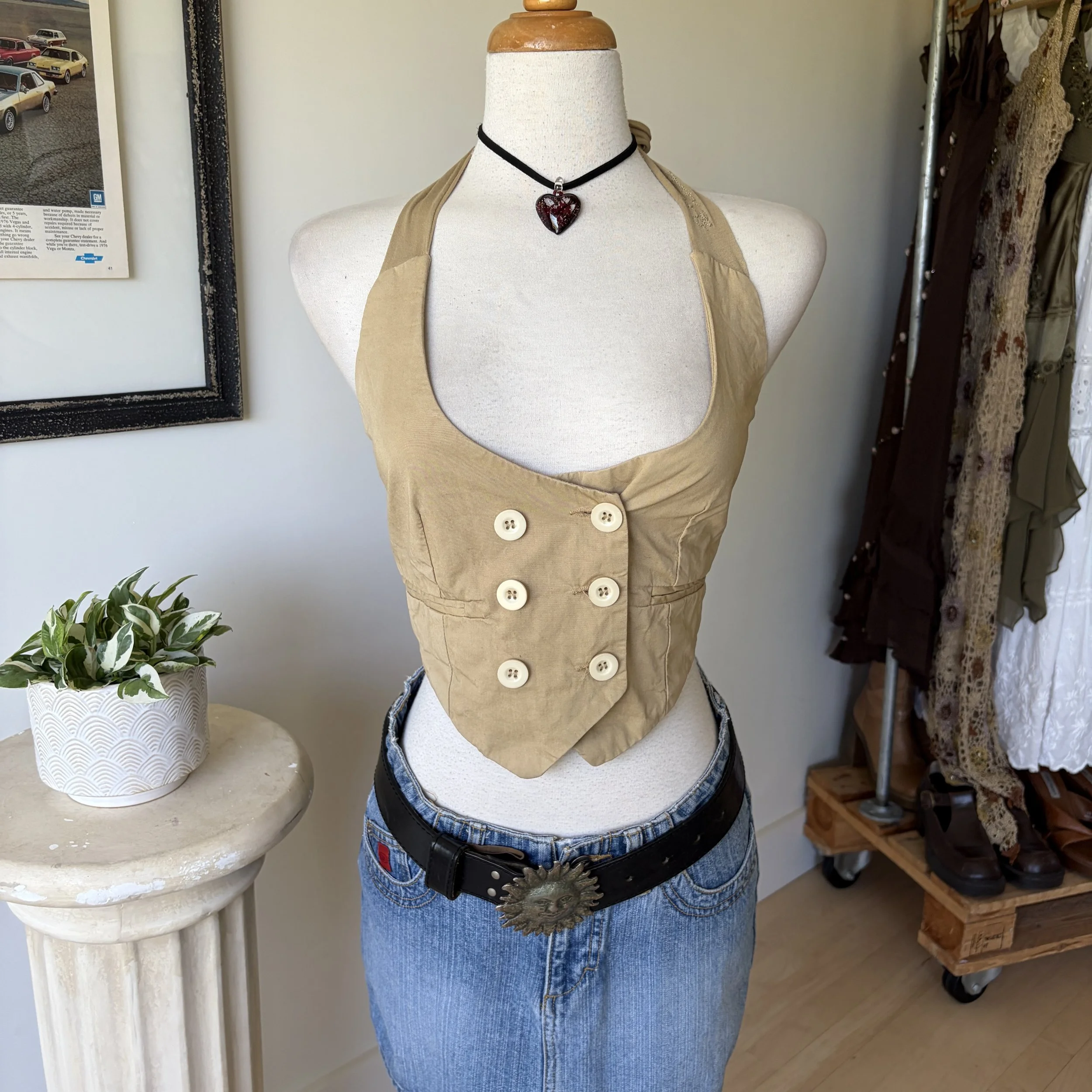 Vintage Cropped Vest