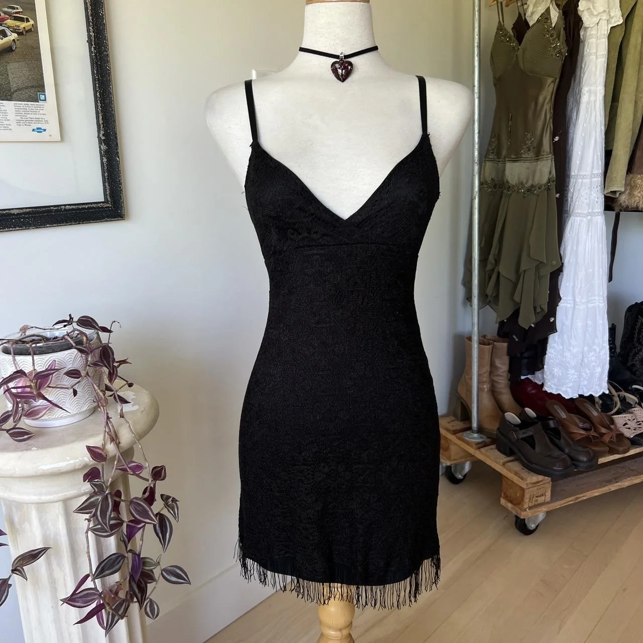 Vintage Crochet Mini Dress