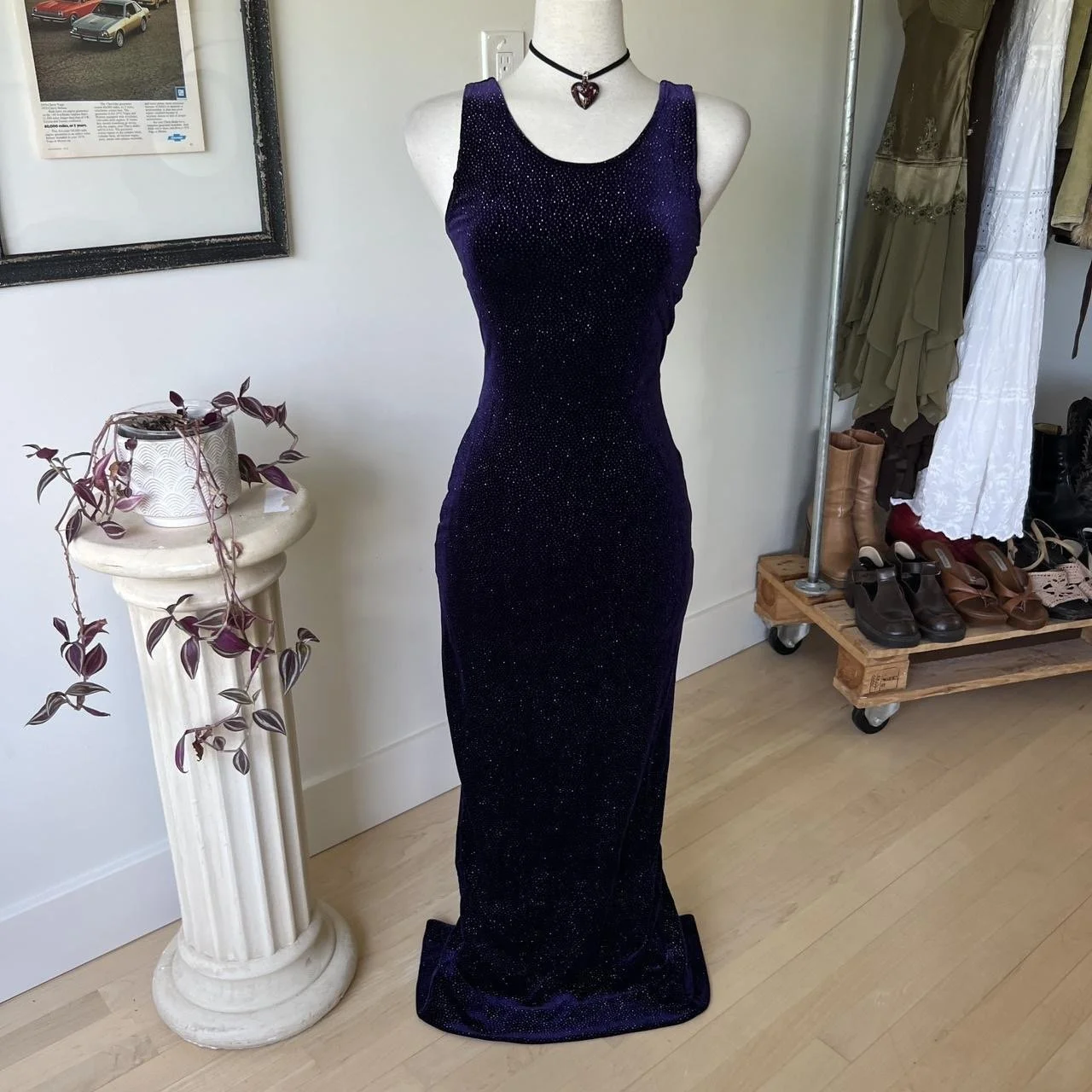 Vintage Velvet Formal Gown