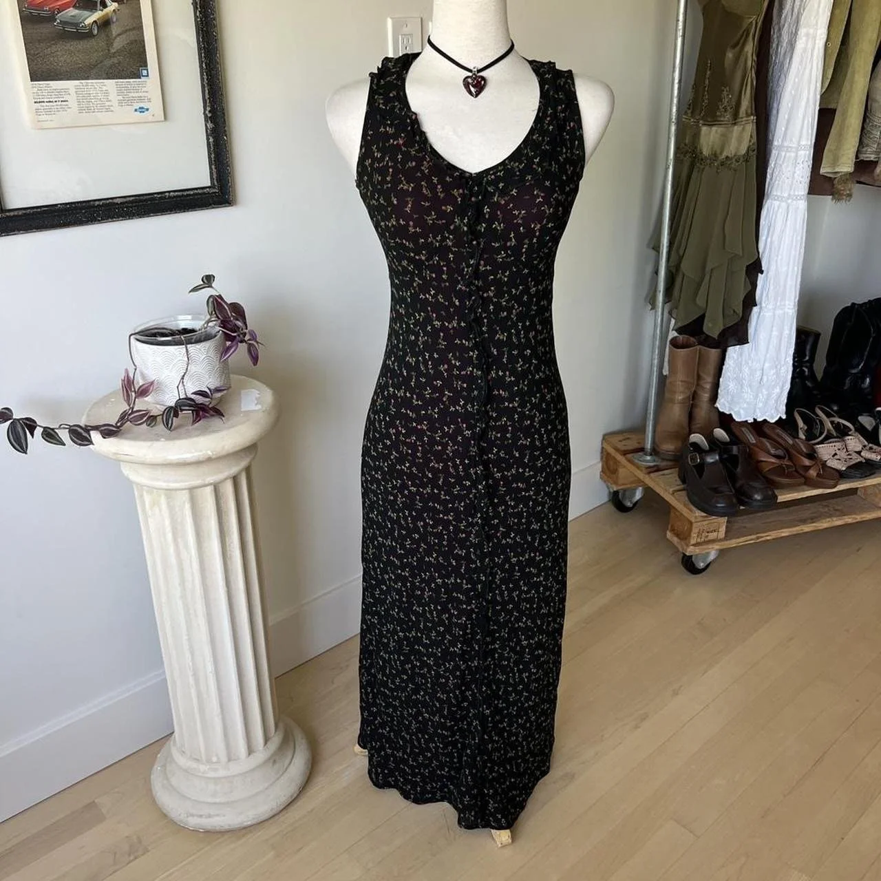 Vintage Floral Maxi Dress