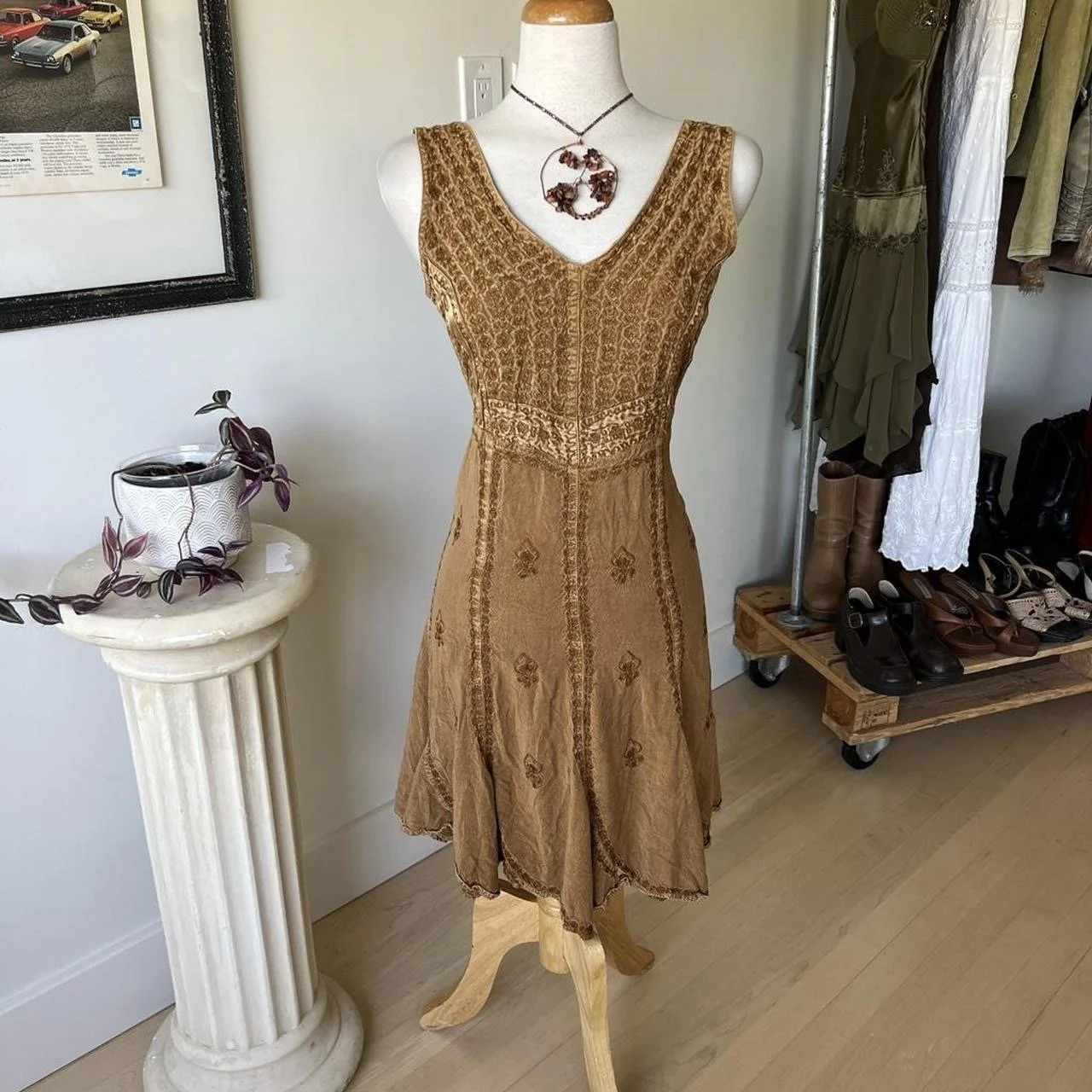 Vintage Fairycore Floral Dress