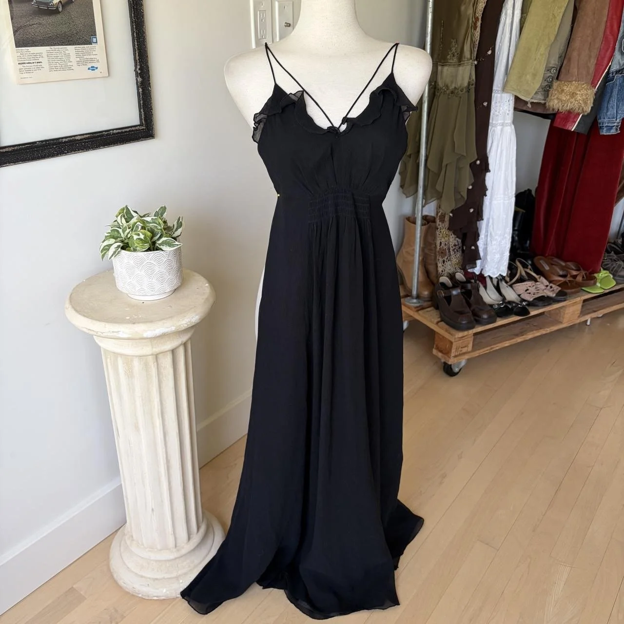 Vintage Black Maxi Dress