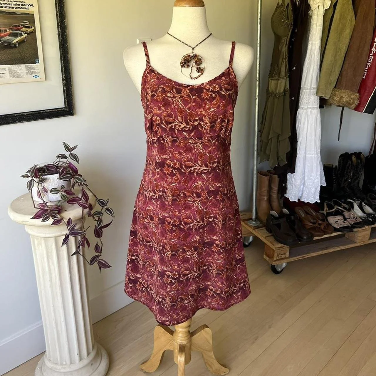 Vintage Floral Mini Dress