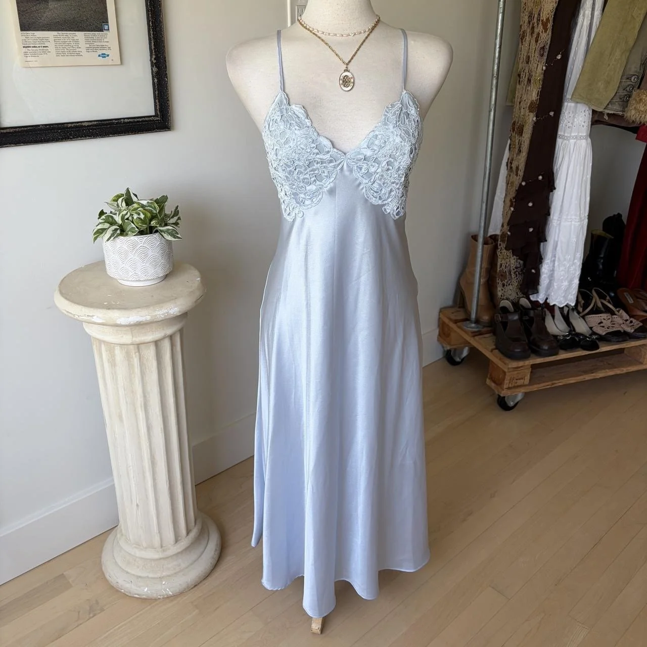 Vintage Satin Slip Dress