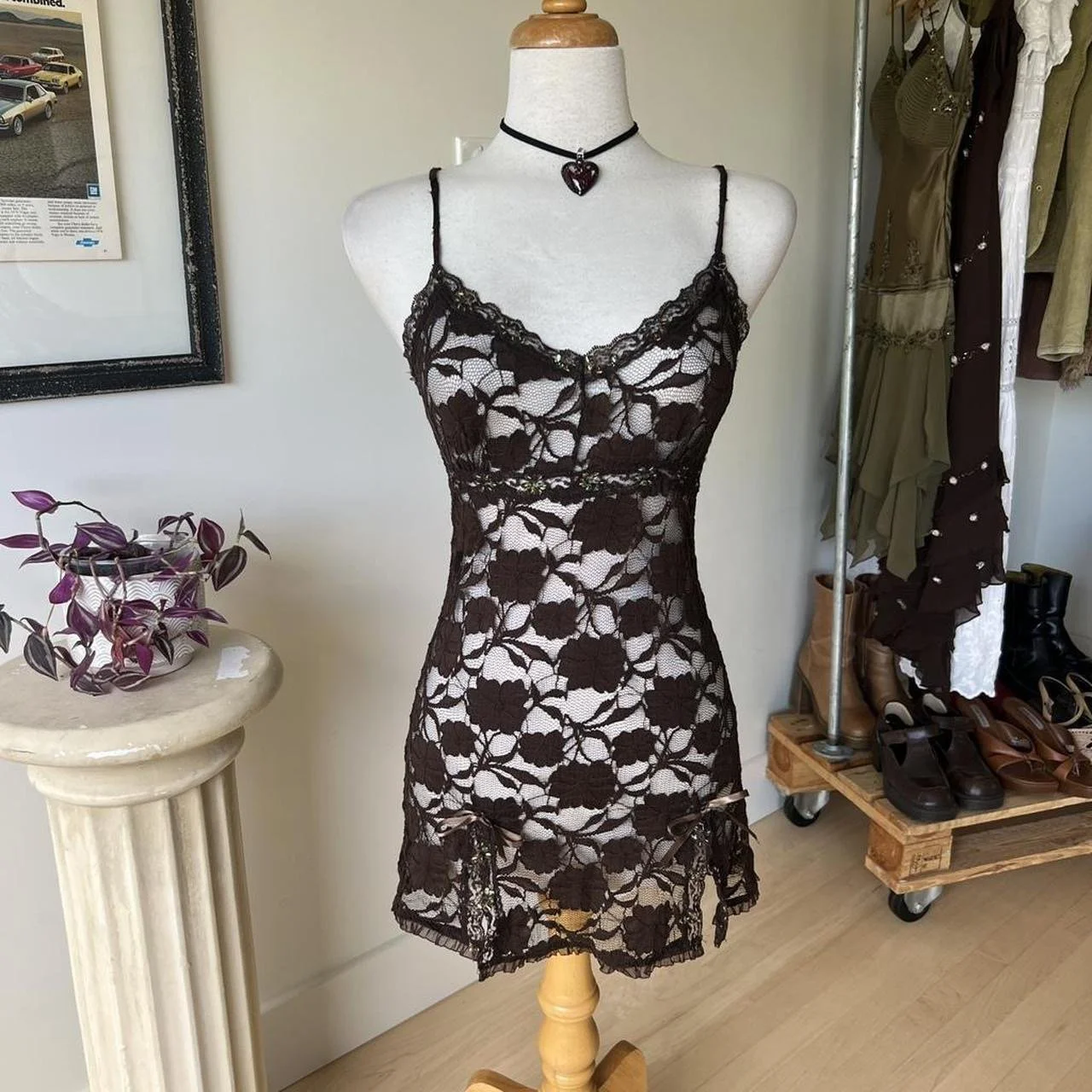 Sheer Floral Lace Dress