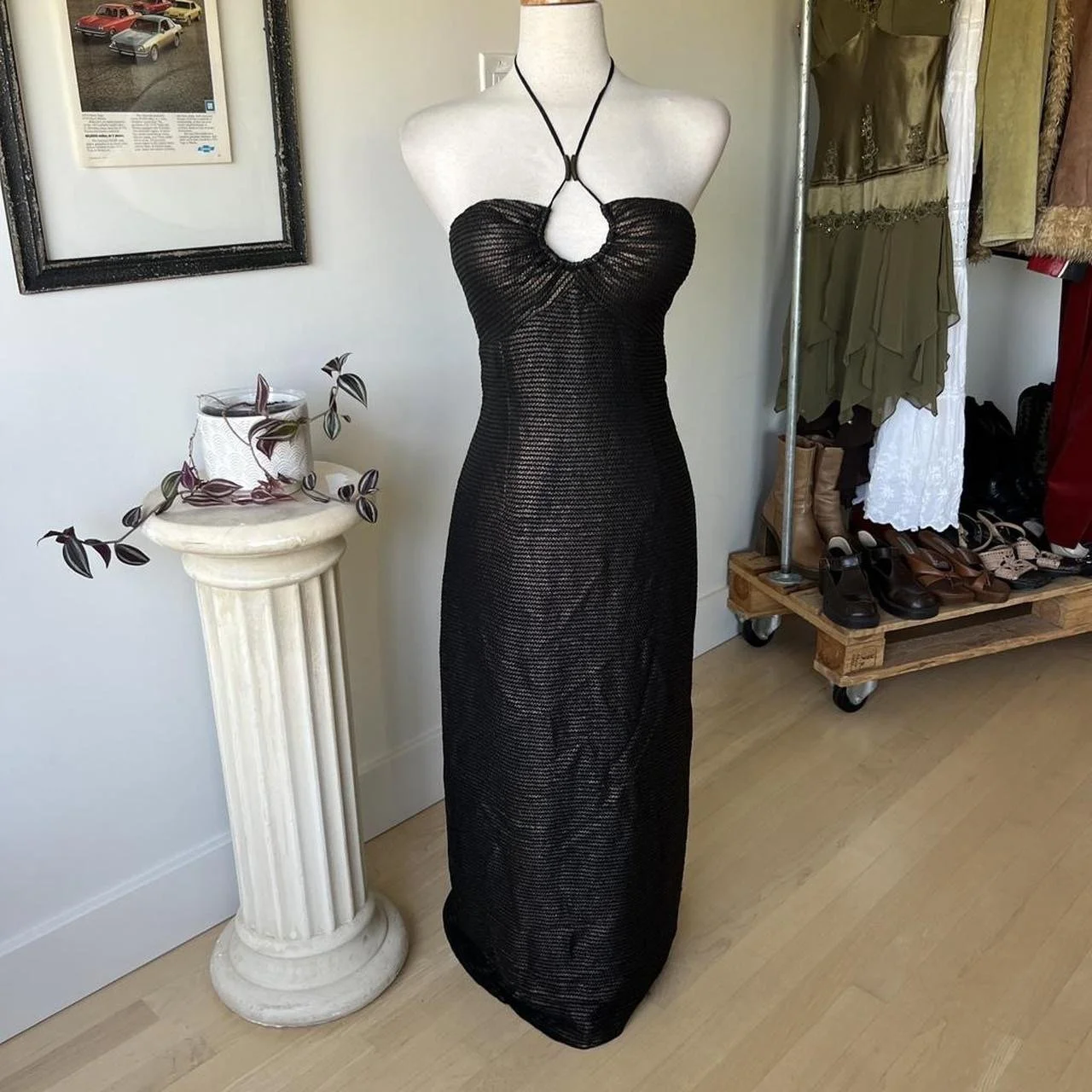 Vintage Metallic Formal Dress