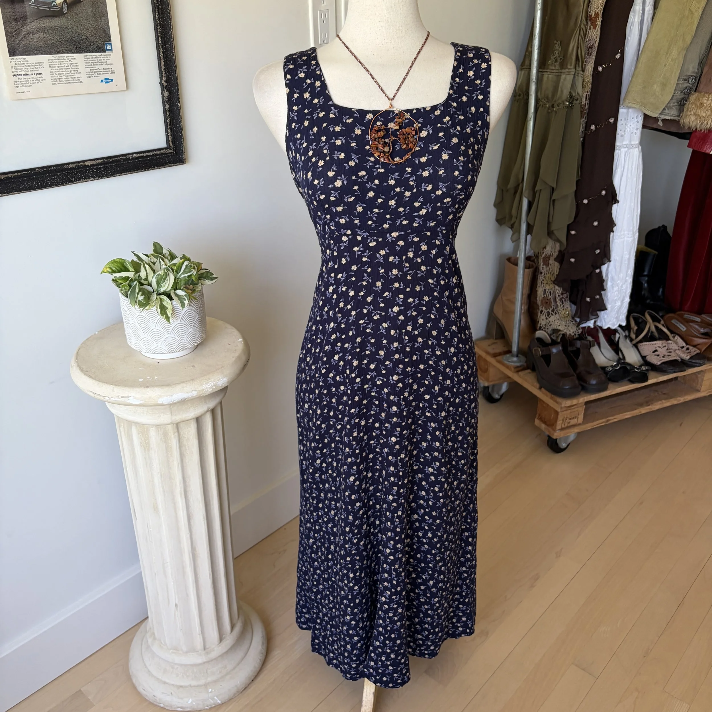 Vintage Floral Maxi Dress